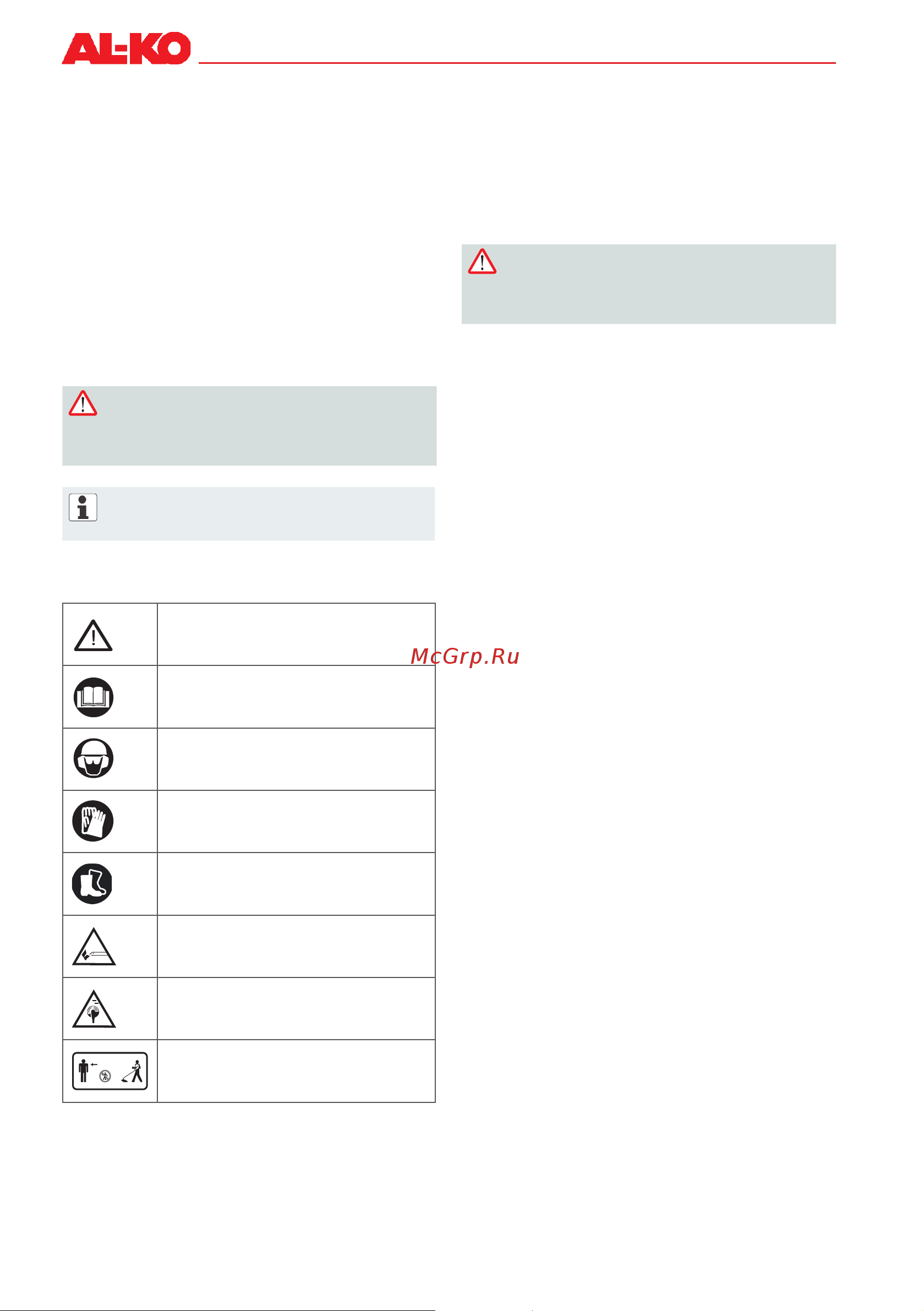Al-Ko BC 4535 II Premium (112752) [38/266] Indicaciones de seguridad