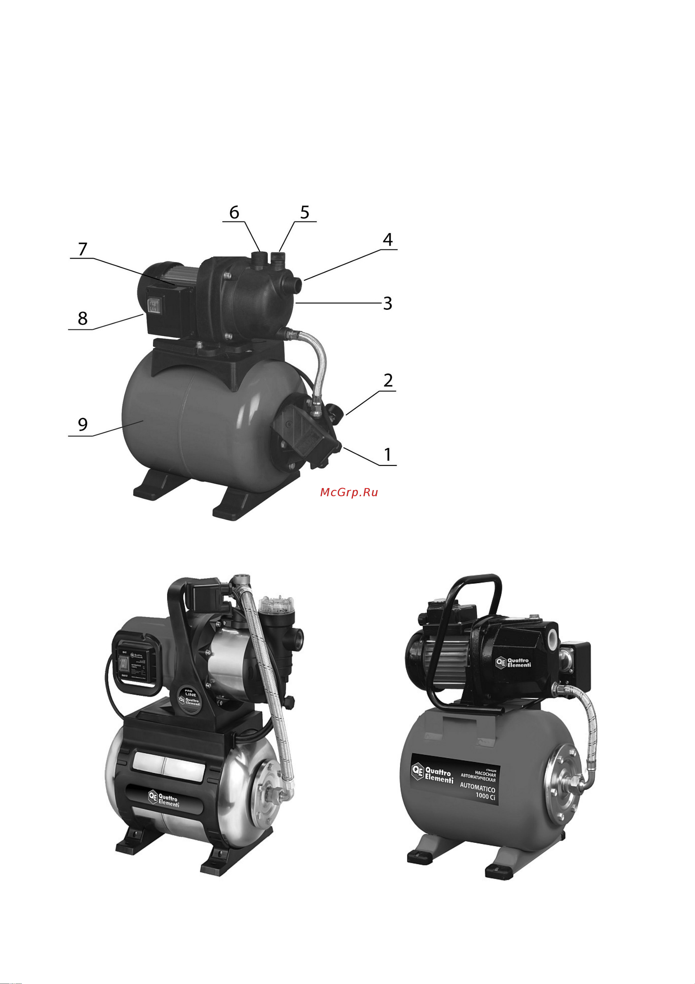 Quattro Elementi Automatico 1100 FL [2/7] Продукция компании quattro elementi s r l всесторонне проверена на заводе изготовителе приобретайте аппараты с запасом мощности и производительности как показала практика подавляющее большинство обращений в сервисный центр связано не с качеством техники а неправильным подключением несоответствием напряжения в сети или неумелыми действиями пользователя