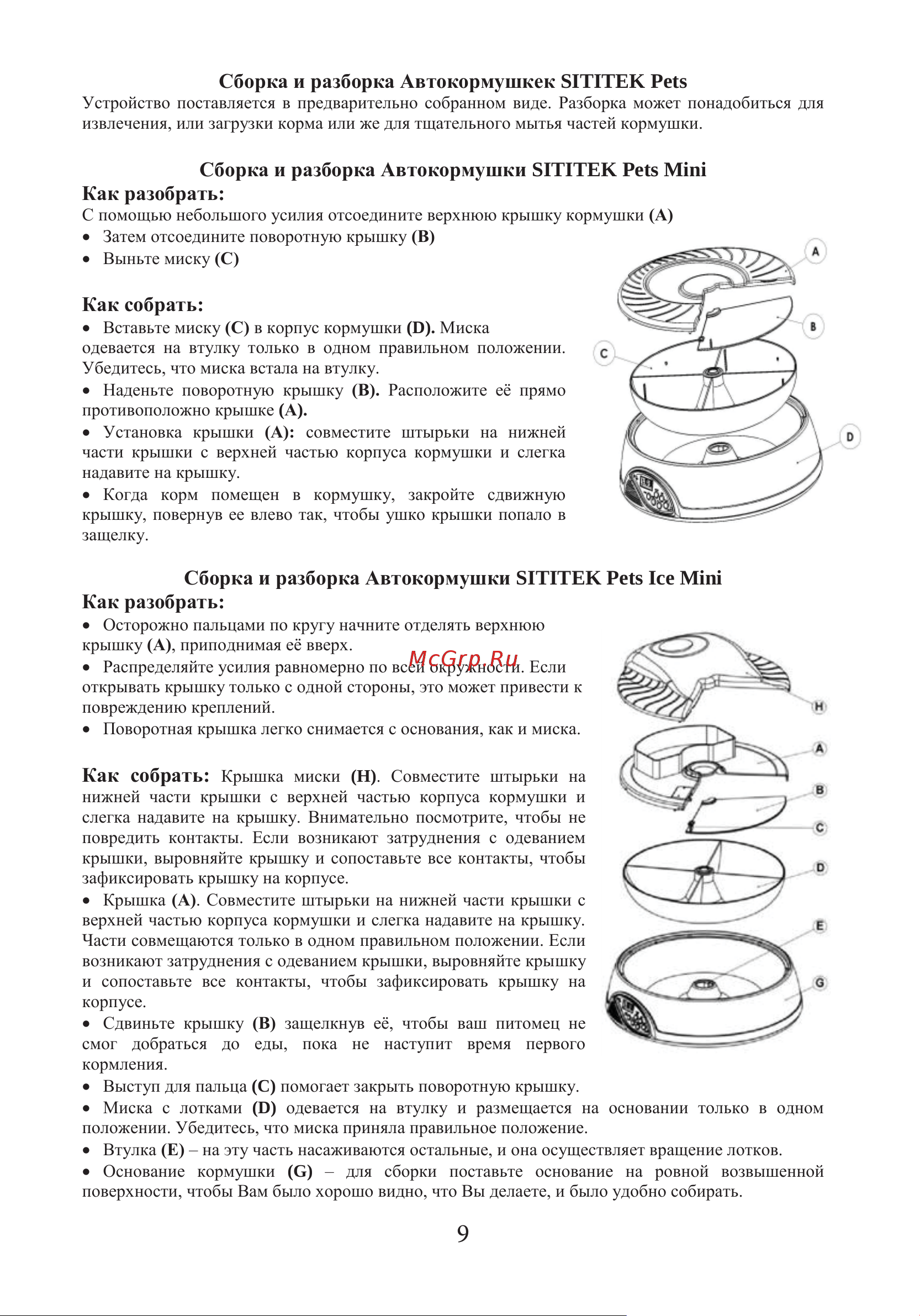 SITITEK Pets Ice Mini [8/10] Режим установки часов