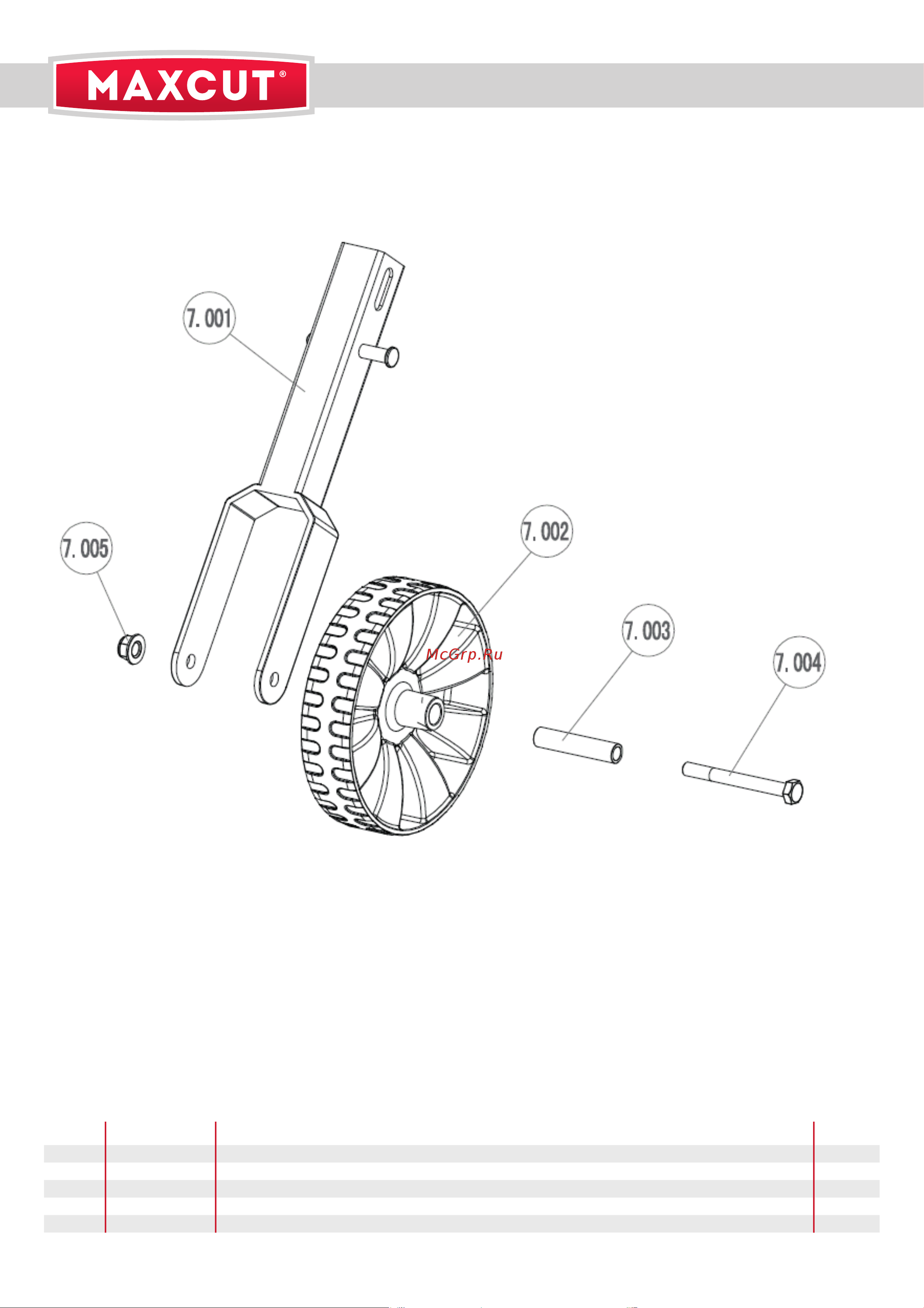 Maxcut MC 500 деталировка [9/22] Рисунок 7 артикул 046 10 0500