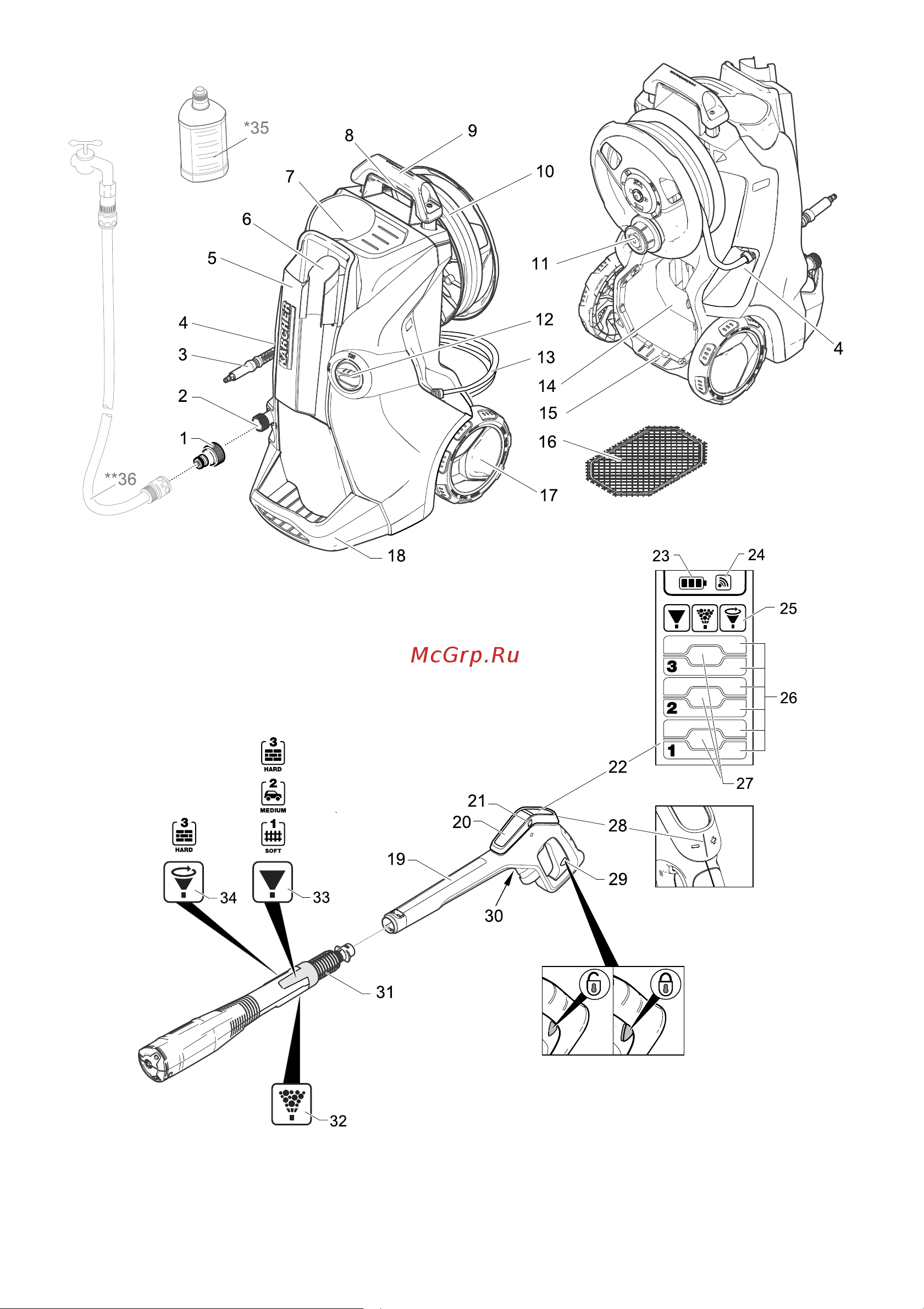 Karcher K 5 Full Control (1.324-500.0) Руководство по эксплуатации онлайн [4/170] 769214