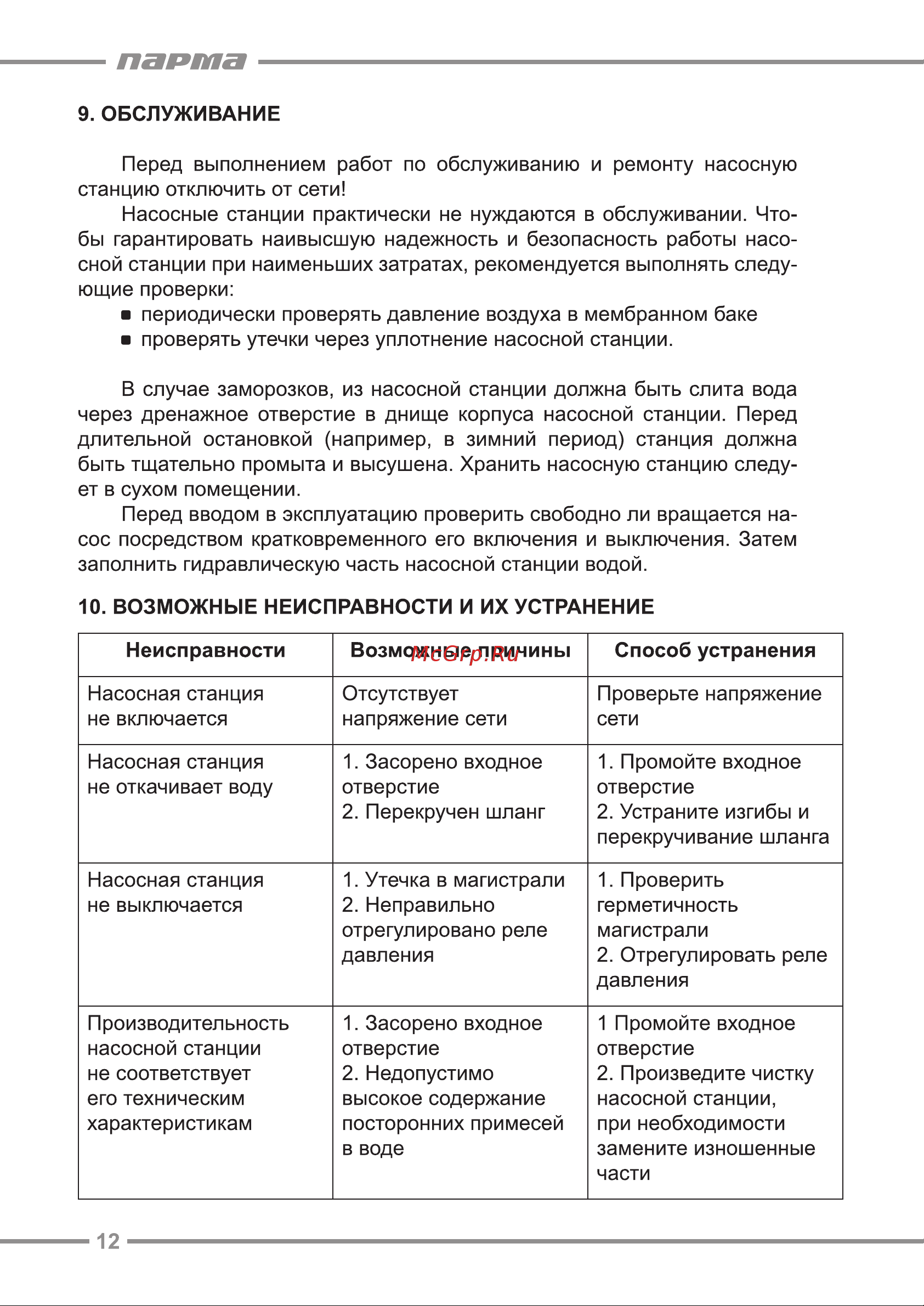 ООО УРАЛОПТИНСТРУМЕНТ ПАРМА СН-1200Ч Руководство по эксплуатации онлайн [12/16] 769264