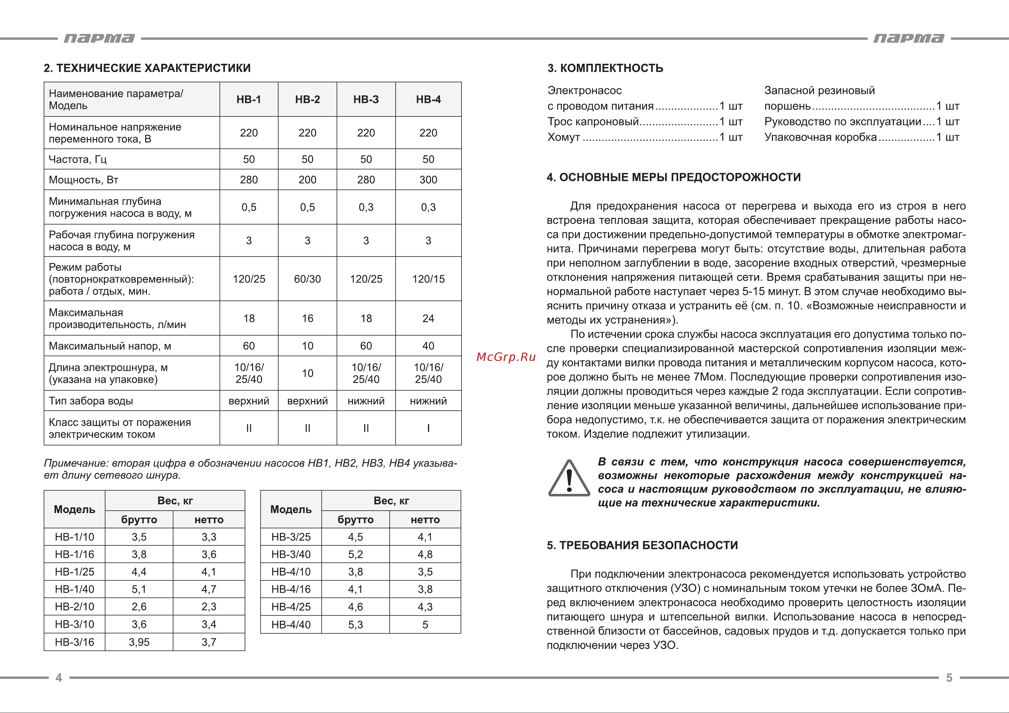 ООО УРАЛОПТИНСТРУМЕНТ ПАРМА НВ-4 Руководство по эксплуатации онлайн [3/7] 769265