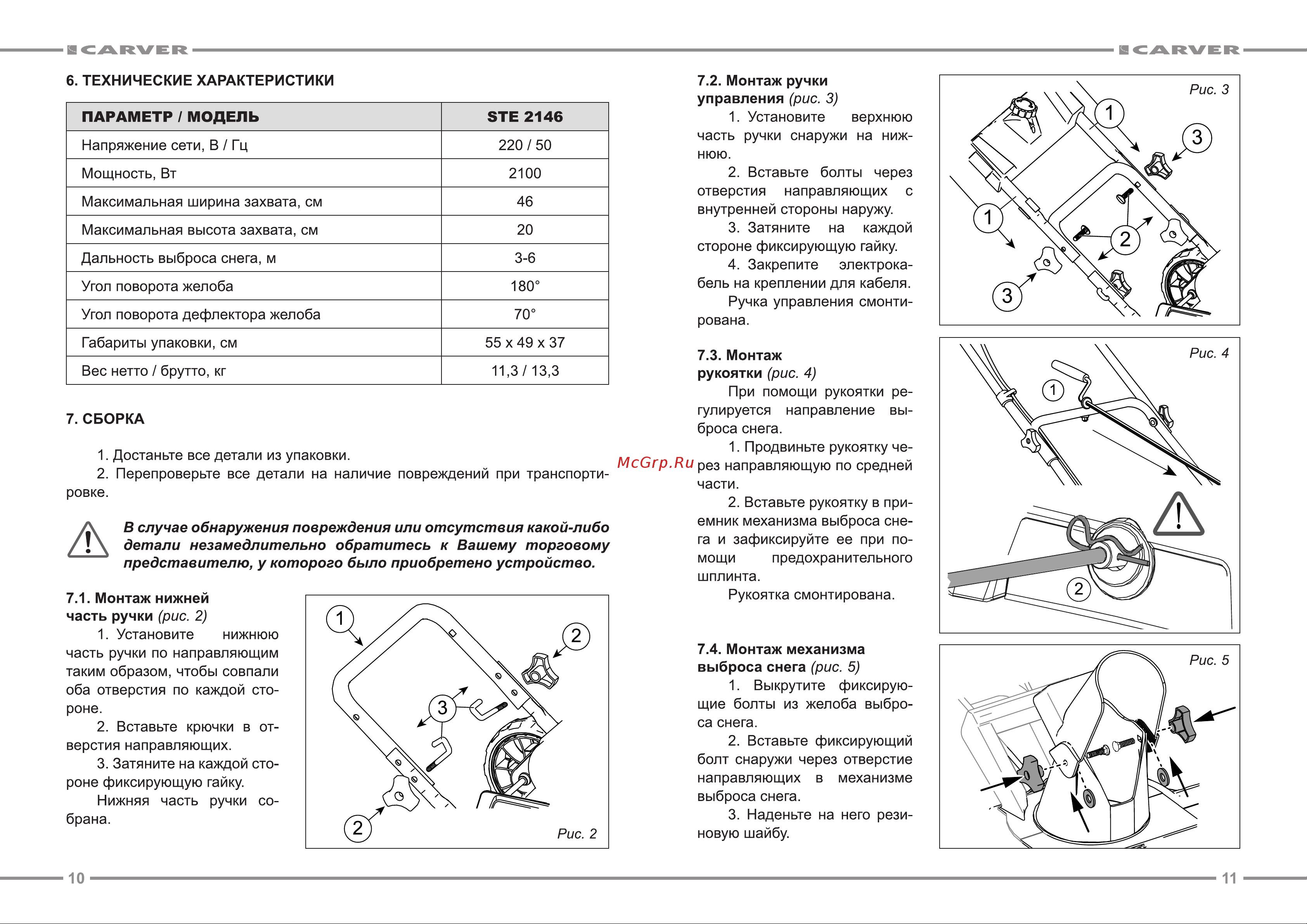 ООО УРАЛОПТИНСТРУМЕНТ CARVER STE 2146 Руководство по эксплуатации онлайн [6/10] 769309