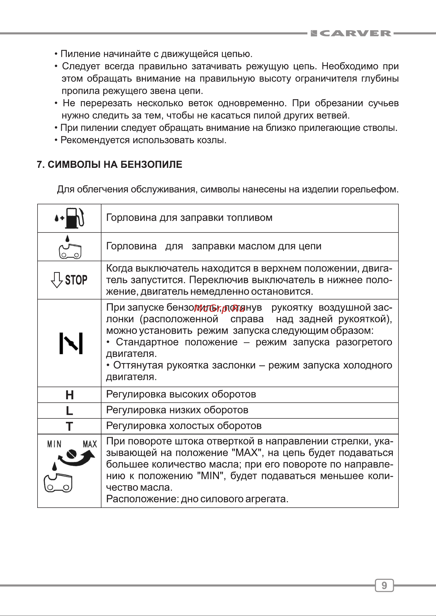 ООО УРАЛОПТИНСТРУМЕНТ CARVER RSG 62-20K Руководство по эксплуатации онлайн [9/28] 769310