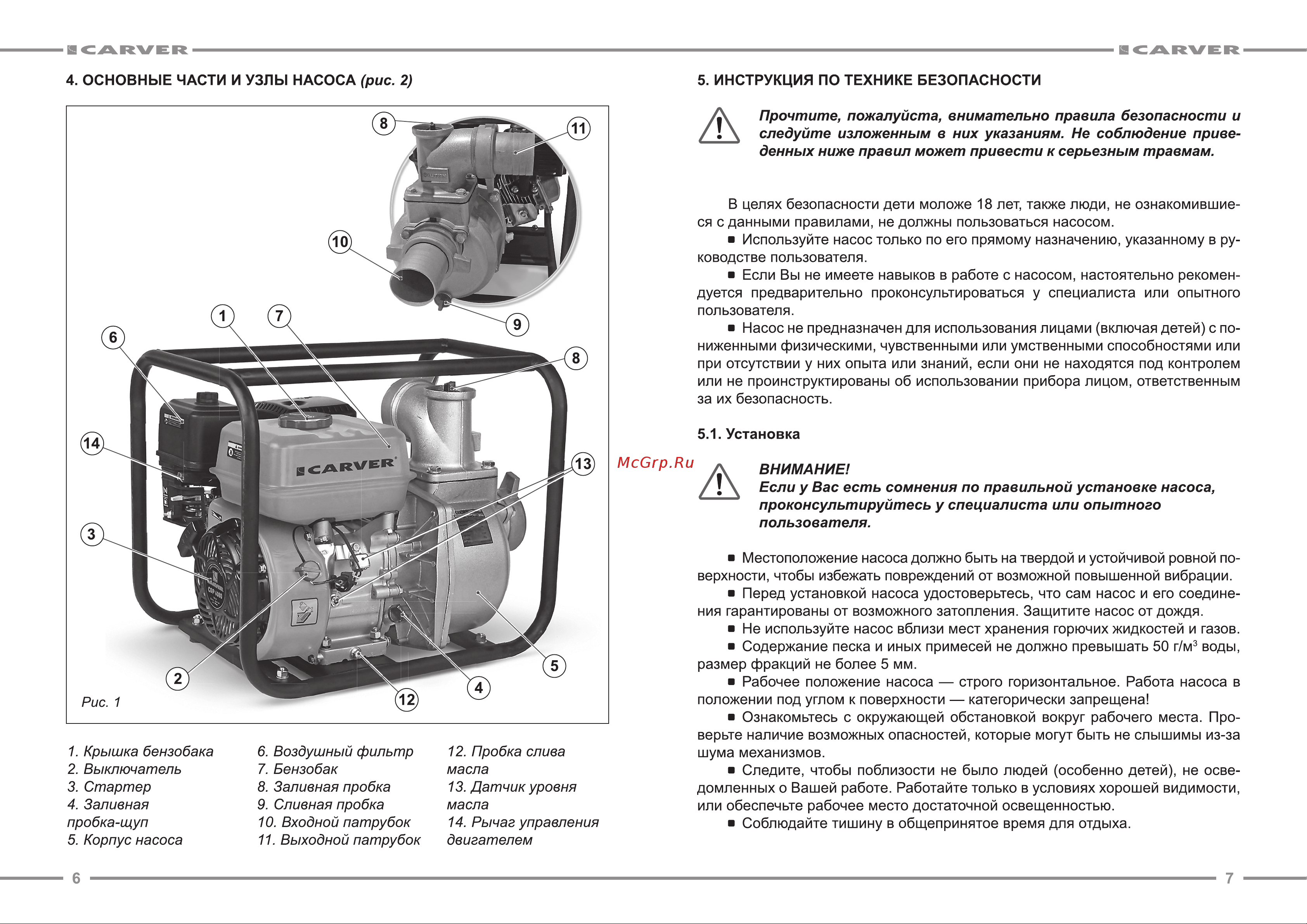 ООО УРАЛОПТИНСТРУМЕНТ CARVER CGP 6080 Руководство по эксплуатации онлайн [4/13] 769344