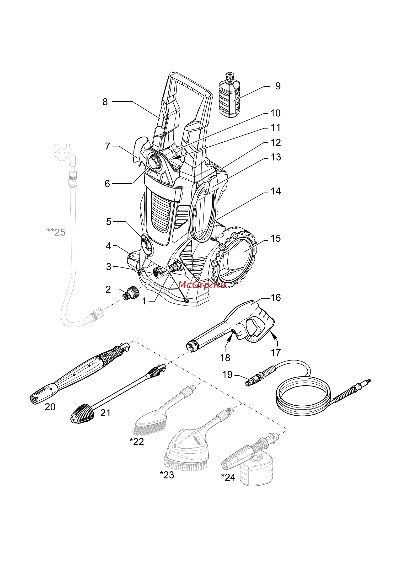 Karcher K 7 EU (1.168-502.0) Руководство по эксплуатации онлайн [4/21] 769363