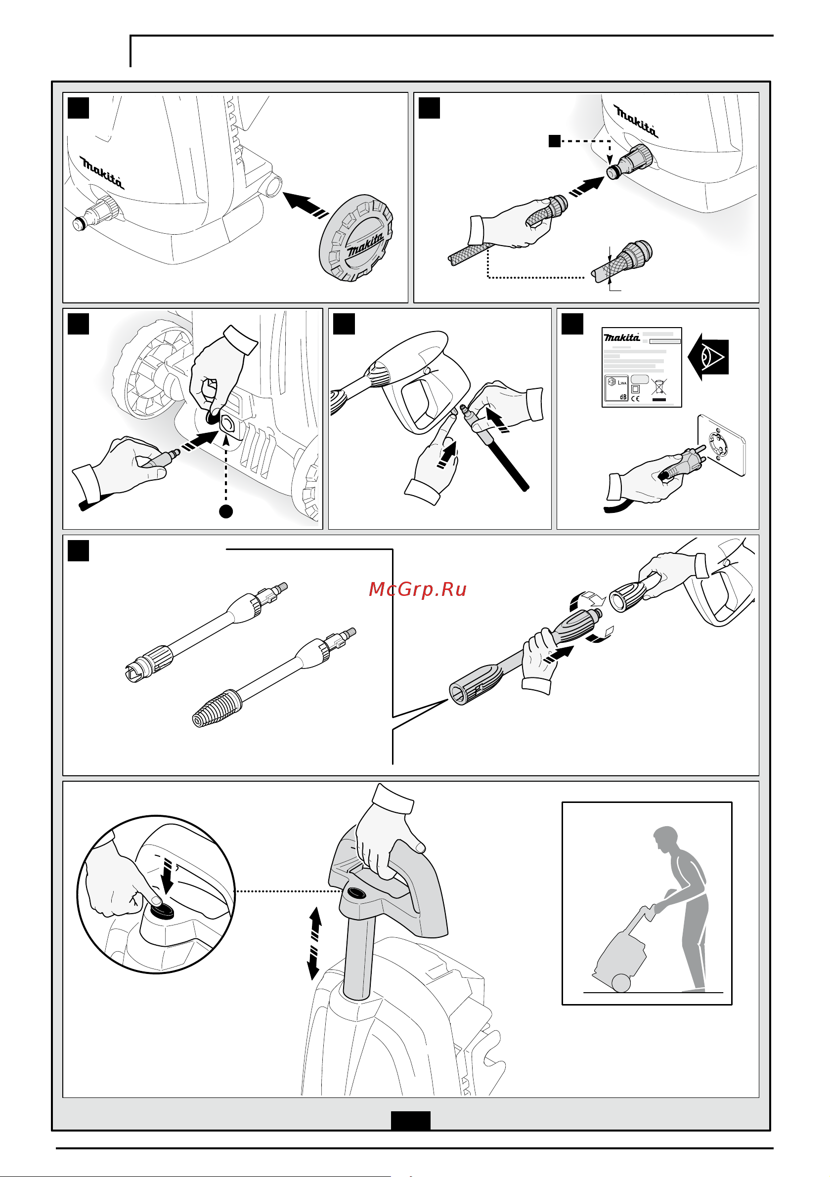 Makita HW 102 Руководство по эксплуатации онлайн [4/11] 769369
