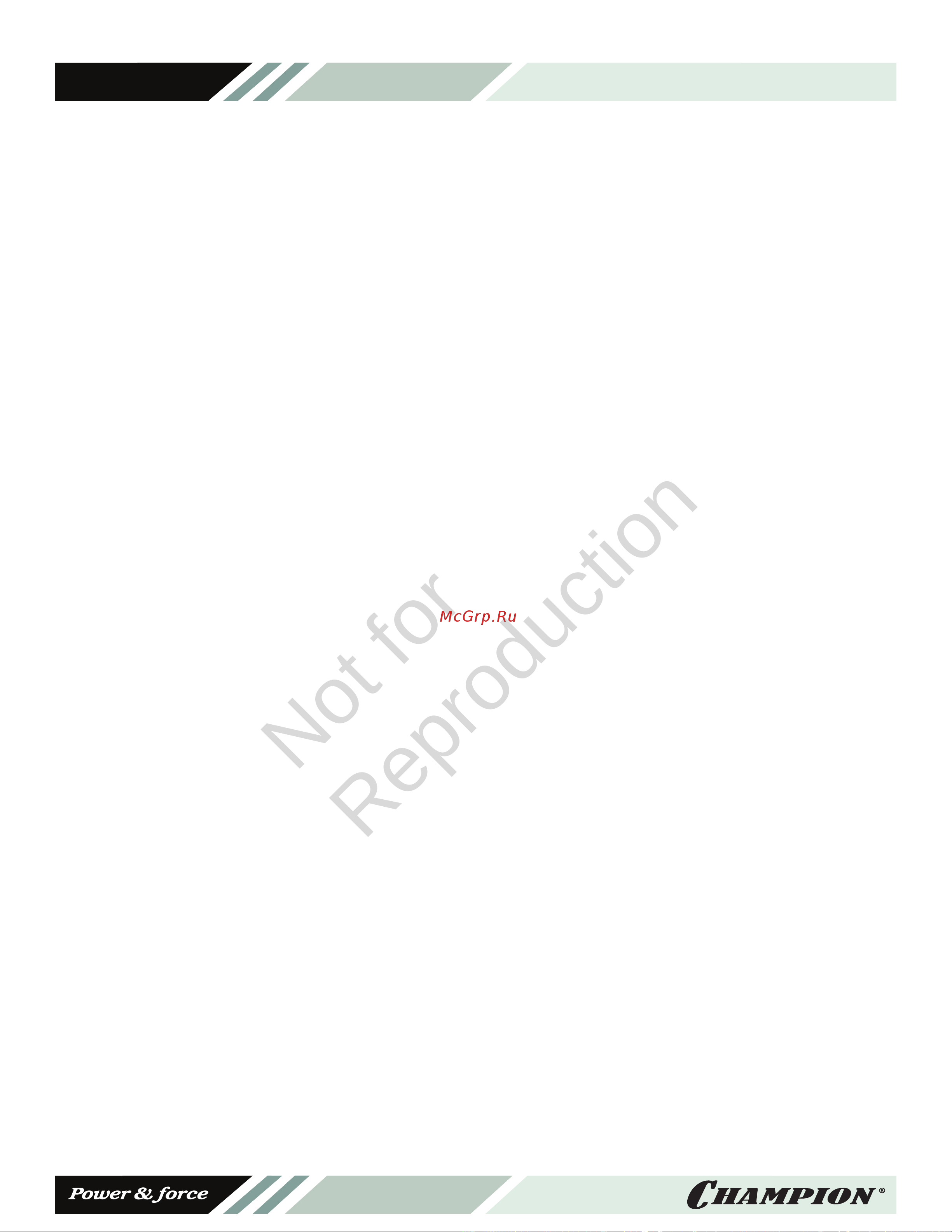 Champion ST 855BS [24/44] Not for reproduction