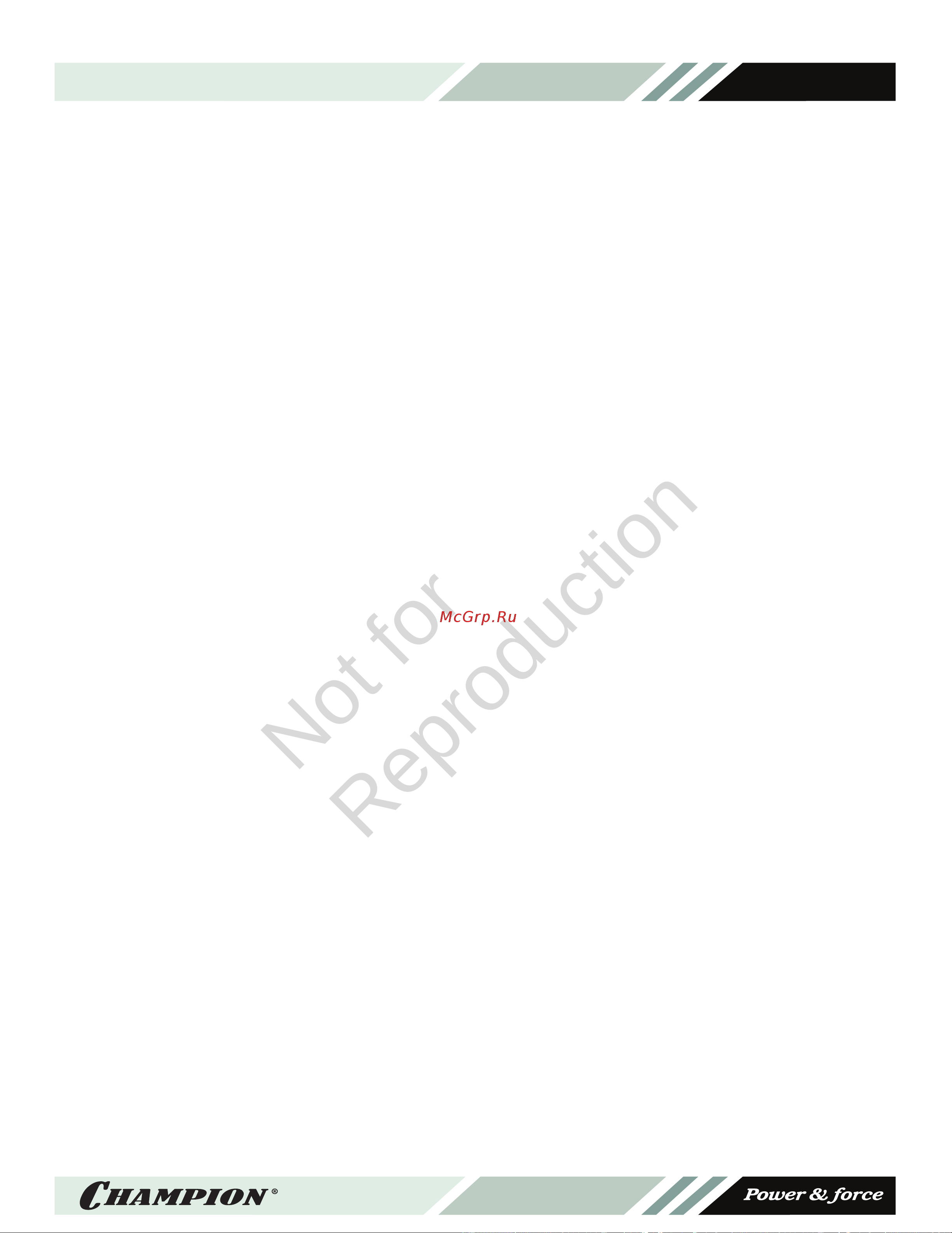 Champion ST 855BS [25/44] Not for reproduction
