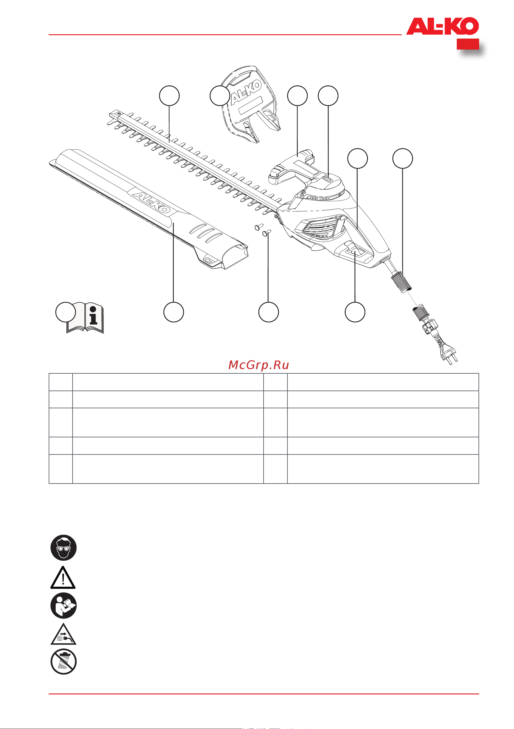 Al-Ko НТ 550 Safety Cut [33/166] Significado de los símbolos en el aparato