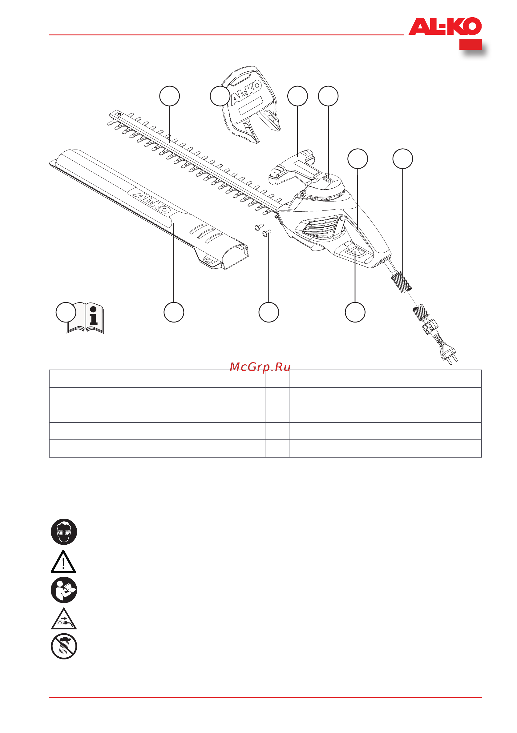 Al-Ko НТ 550 Safety Cut [69/166] Přehled výrokbu