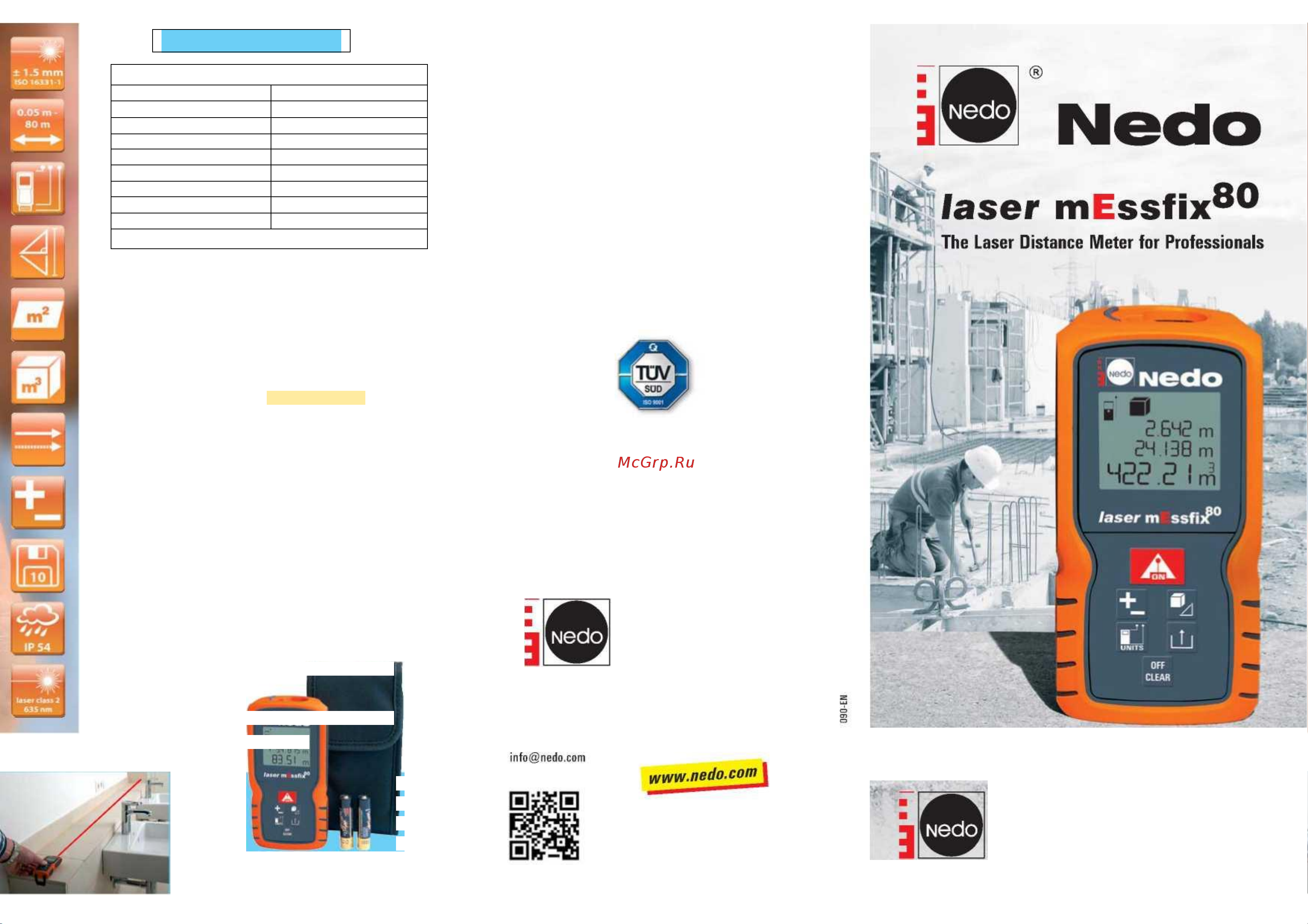 Nedo 705565 laser mEssfix 80 [2/2] Laser messfi