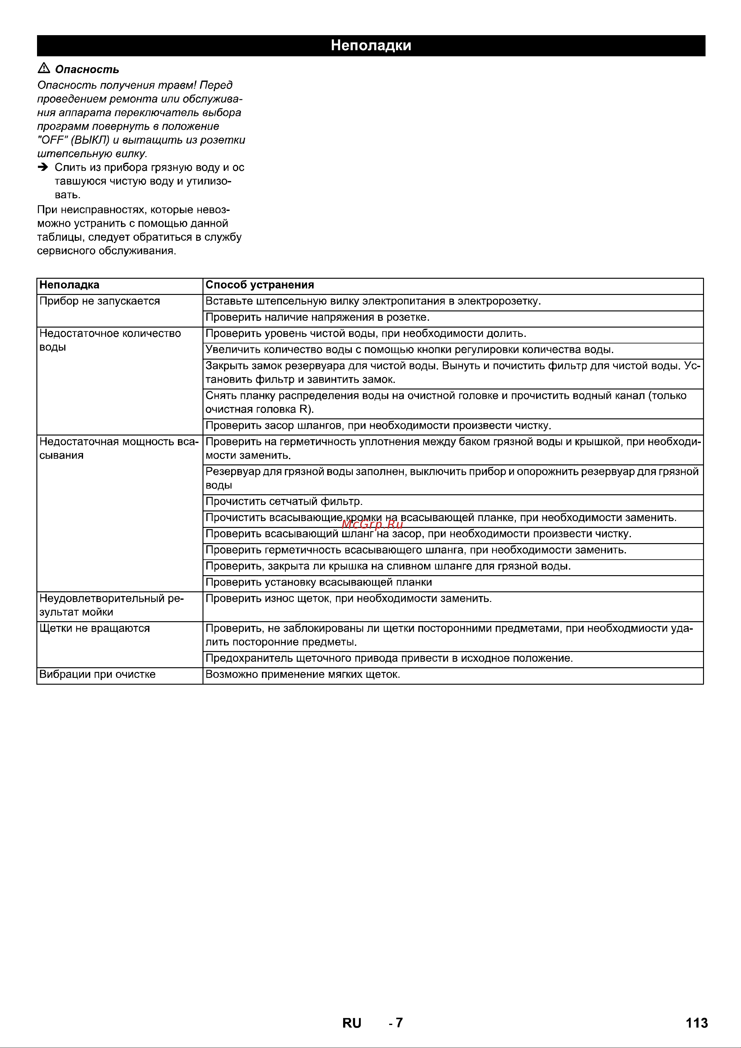 Karcher B 60 W Ep Руководство по эксплуатации онлайн [8/13] 770339