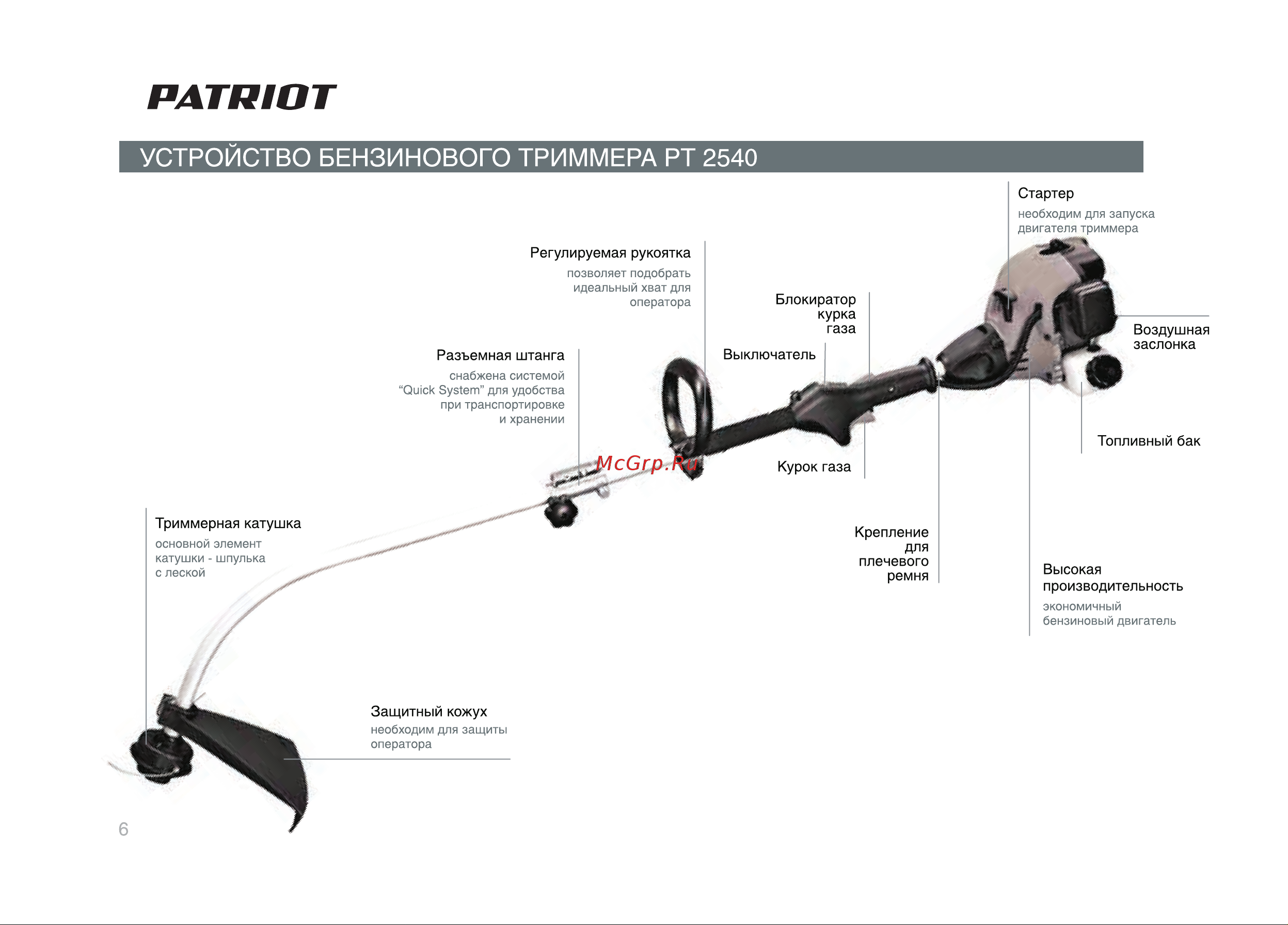 Patriot PT 2540 Руководство по эксплуатации онлайн [6/28] 770503