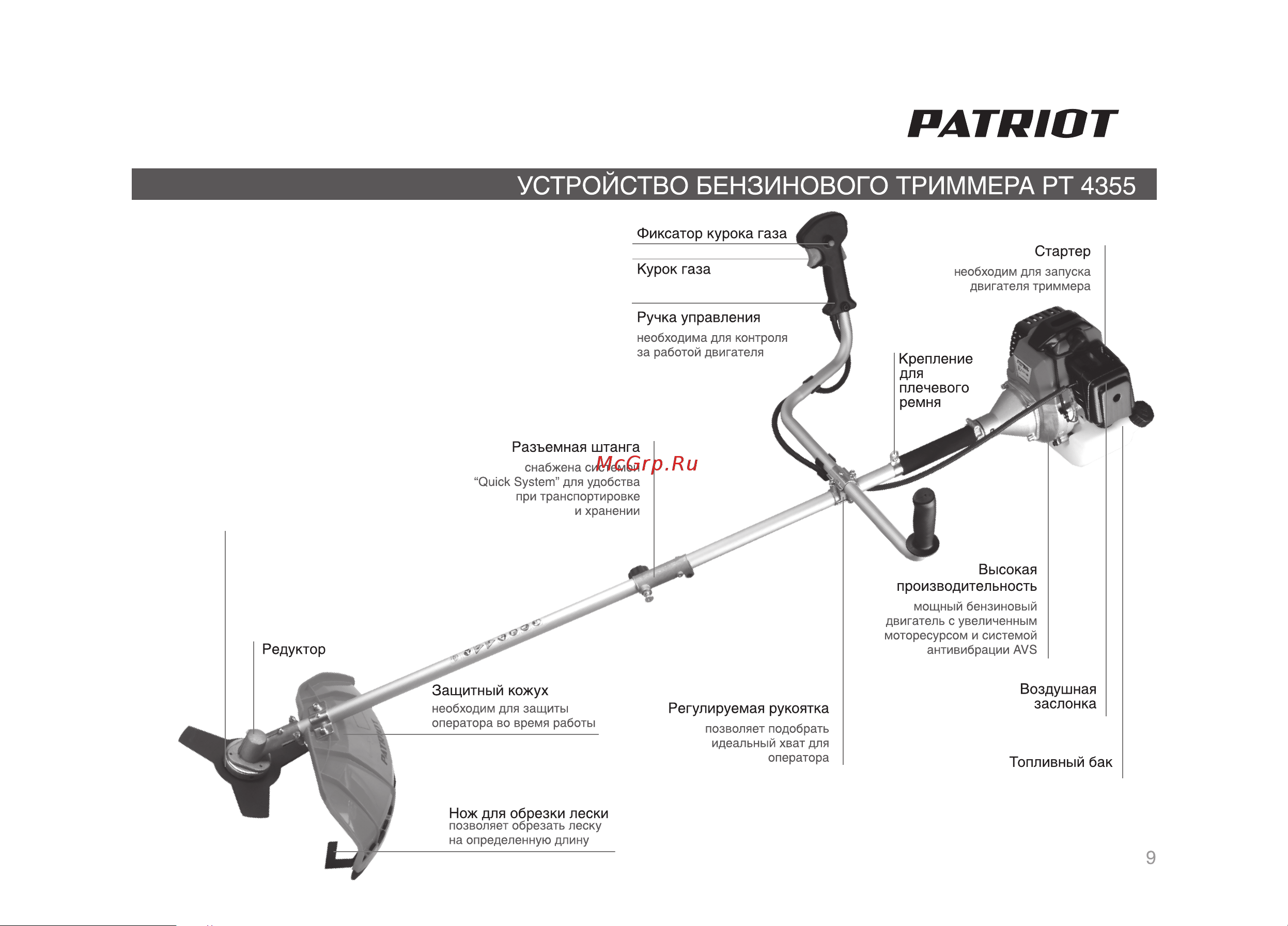 Patriot PT 3045 Руководство по эксплуатации онлайн [9/32] 770504