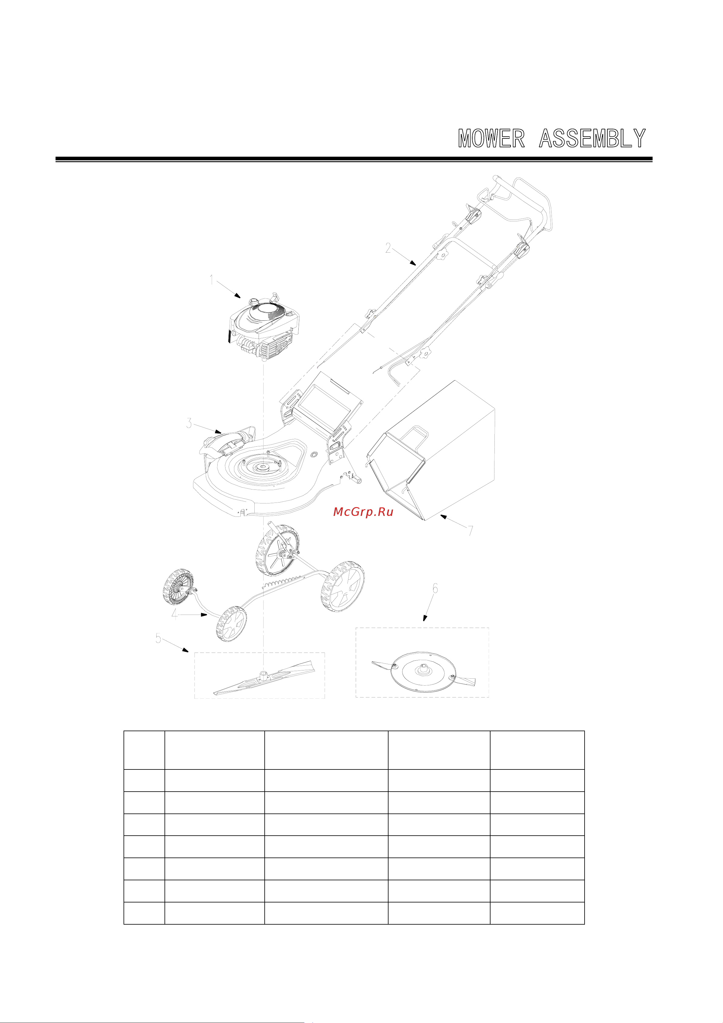 DDE WYZ22H деталировка [2/11] Mower assembly