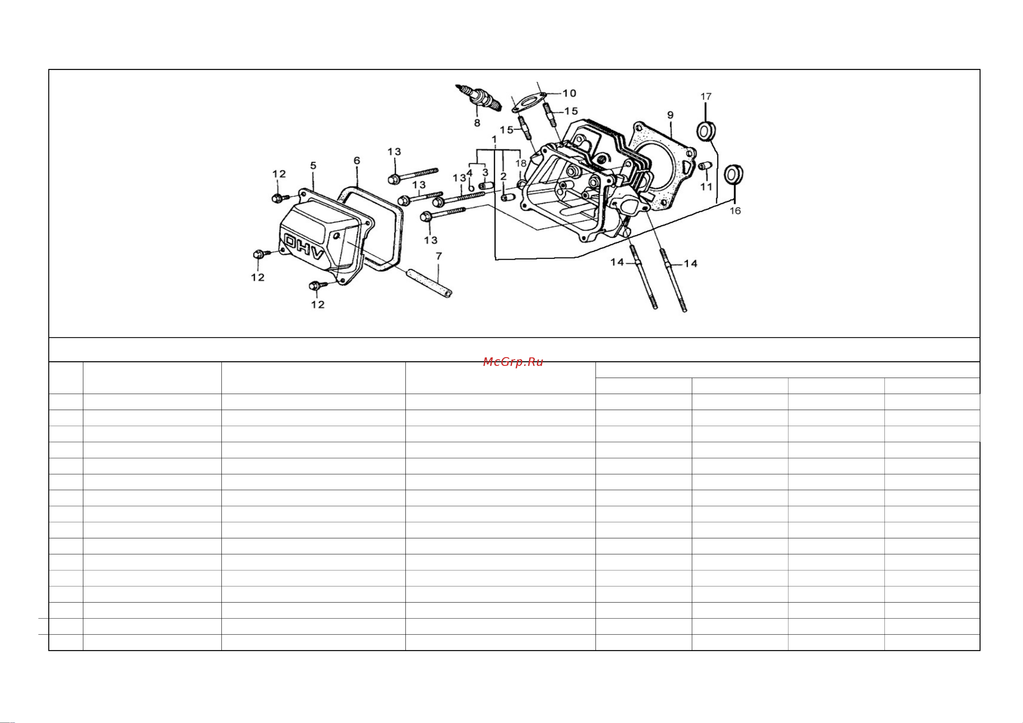 DDE ST6562L деталировка [6/34] Cylinder head ok_2_