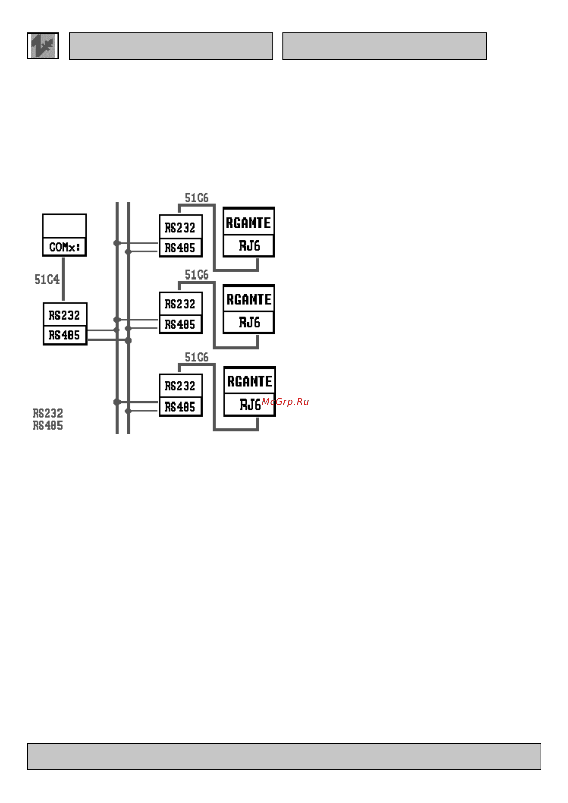 TECHNO ELETTRA TE803.40 [22/29] Соединение компьютера и контроллеров rgamte через последовательный интерфейс rs 485