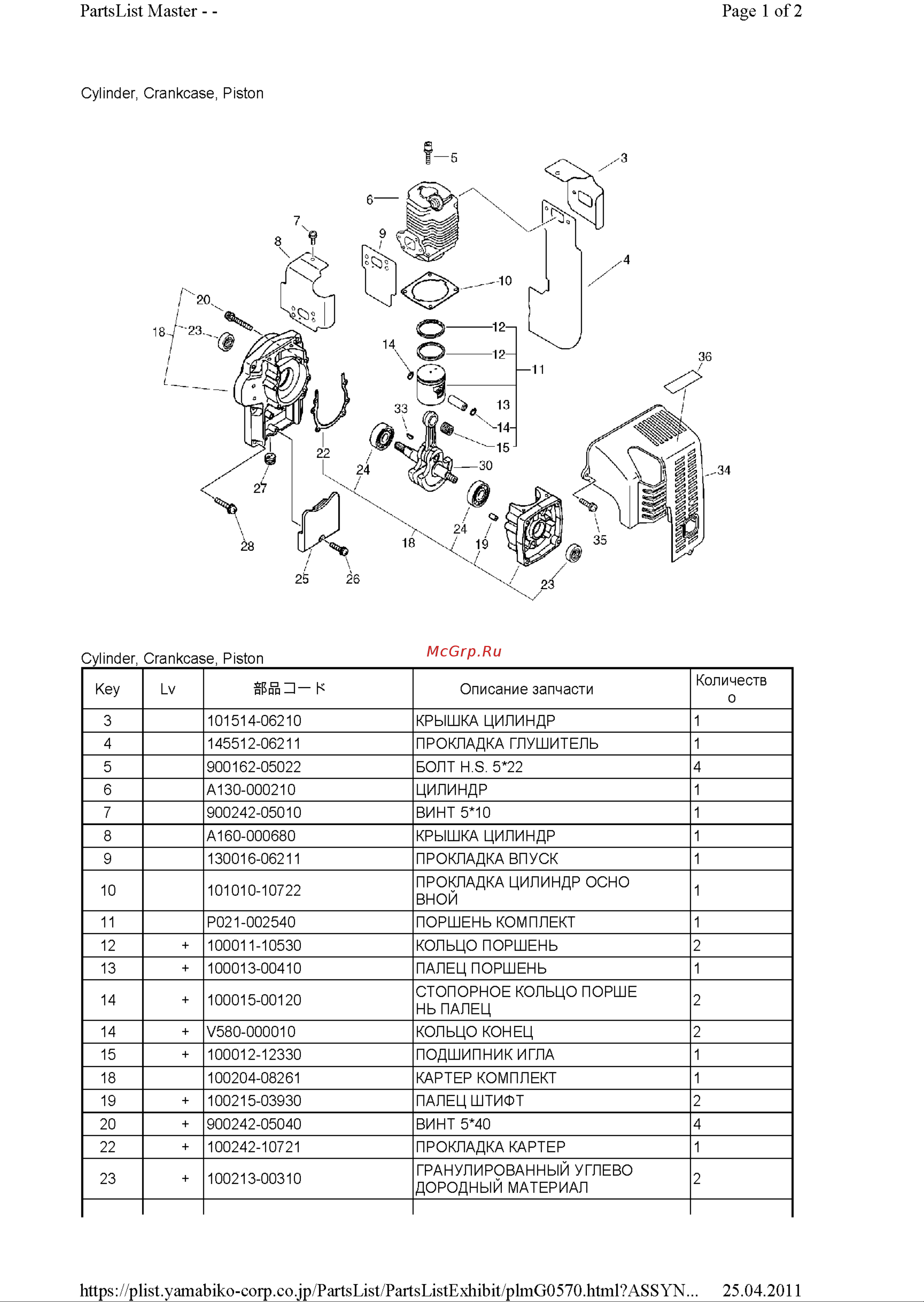 ECHO INCORPORATED ECHO DM-4610 (деталировка) Руководство по эксплуатации онлайн