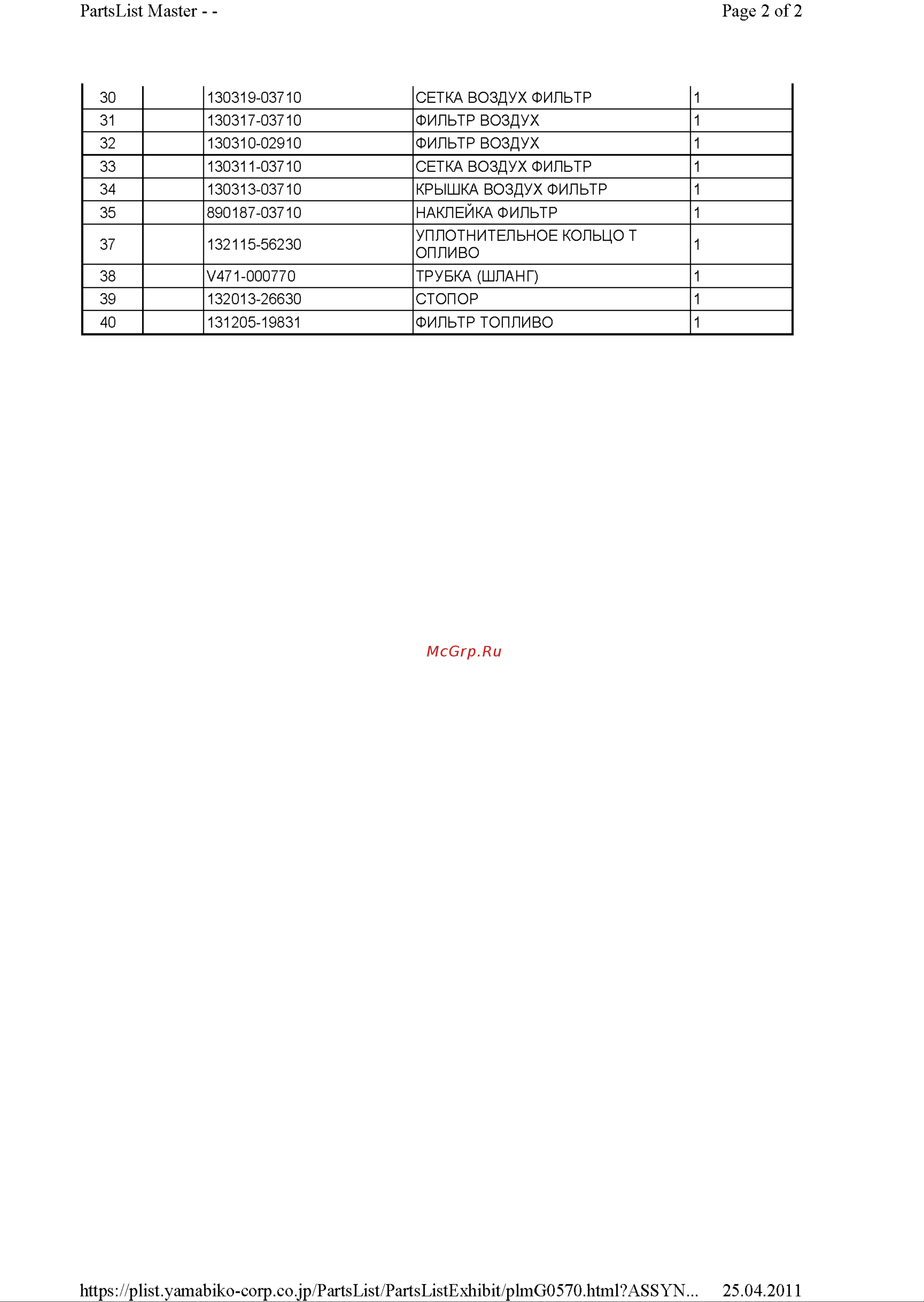 ECHO INCORPORATED ECHO DM-4610 (деталировка) Руководство по эксплуатации онлайн [4/22] 770602