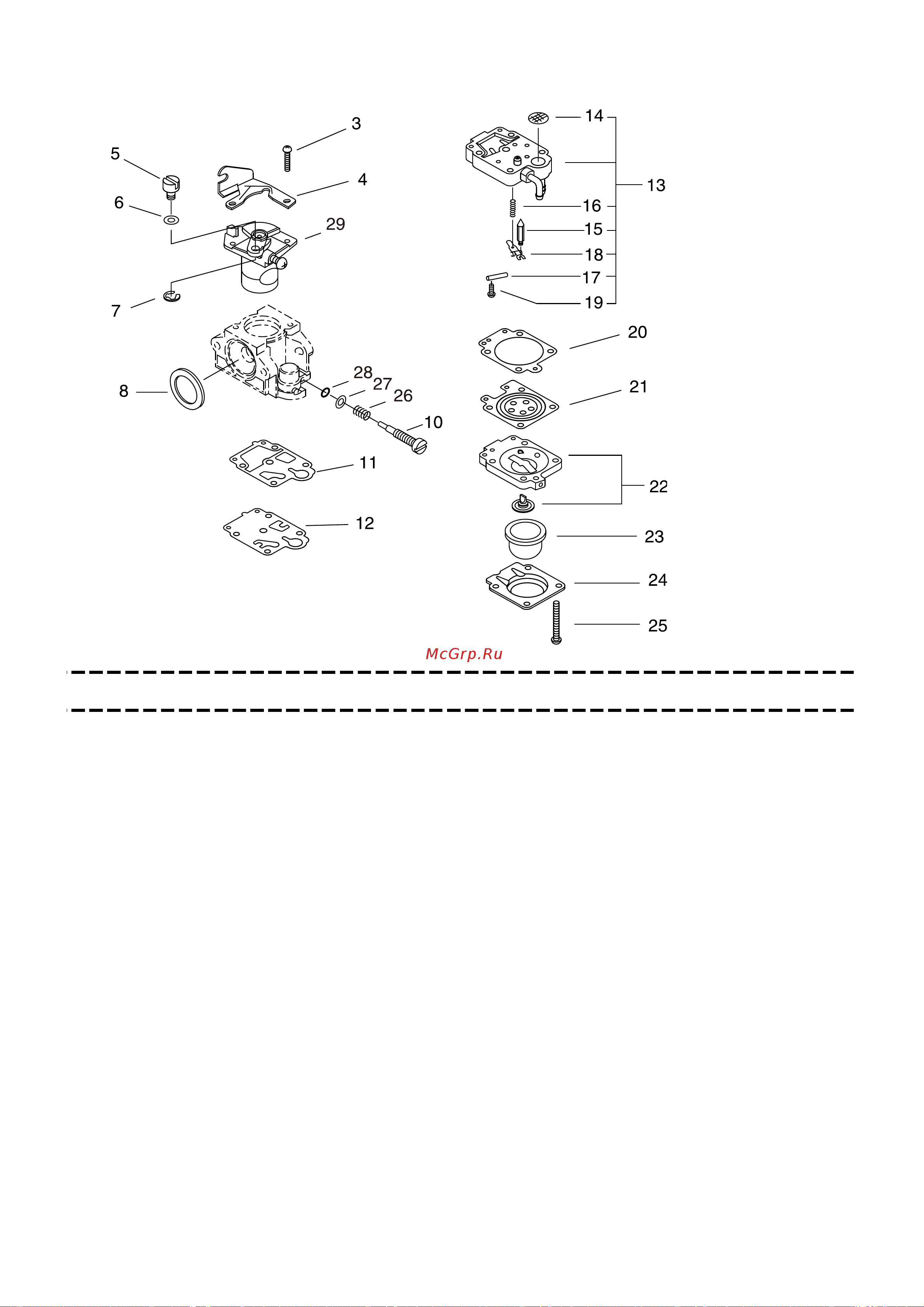 ECHO INCORPORATED ECHO DM-6110 (деталировка) [16/19] Carburetor