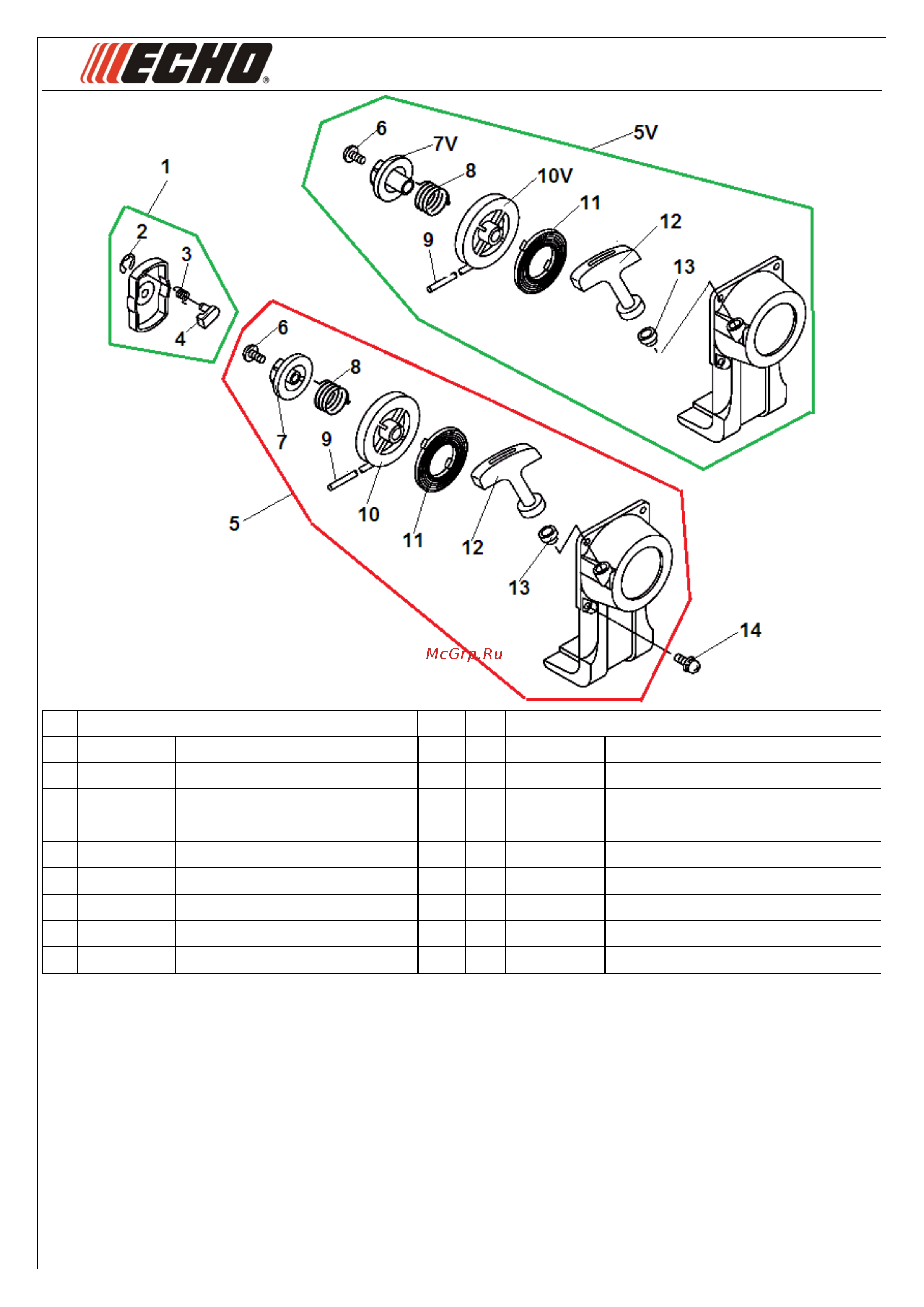 ECHO INCORPORATED ECHO SRM-22GES (деталировка) [3/9] Иллюстрированный каталог запасных часте