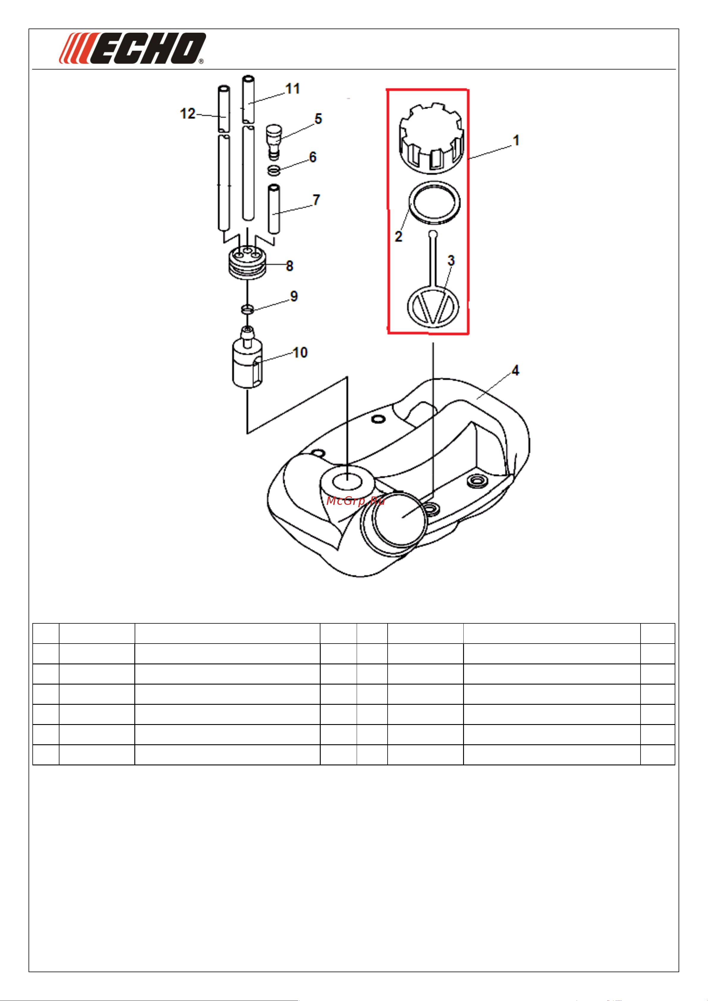 ECHO INCORPORATED ECHO SRM-265TES (деталировка) [4/8] Иллюстрированный каталог запасных часте