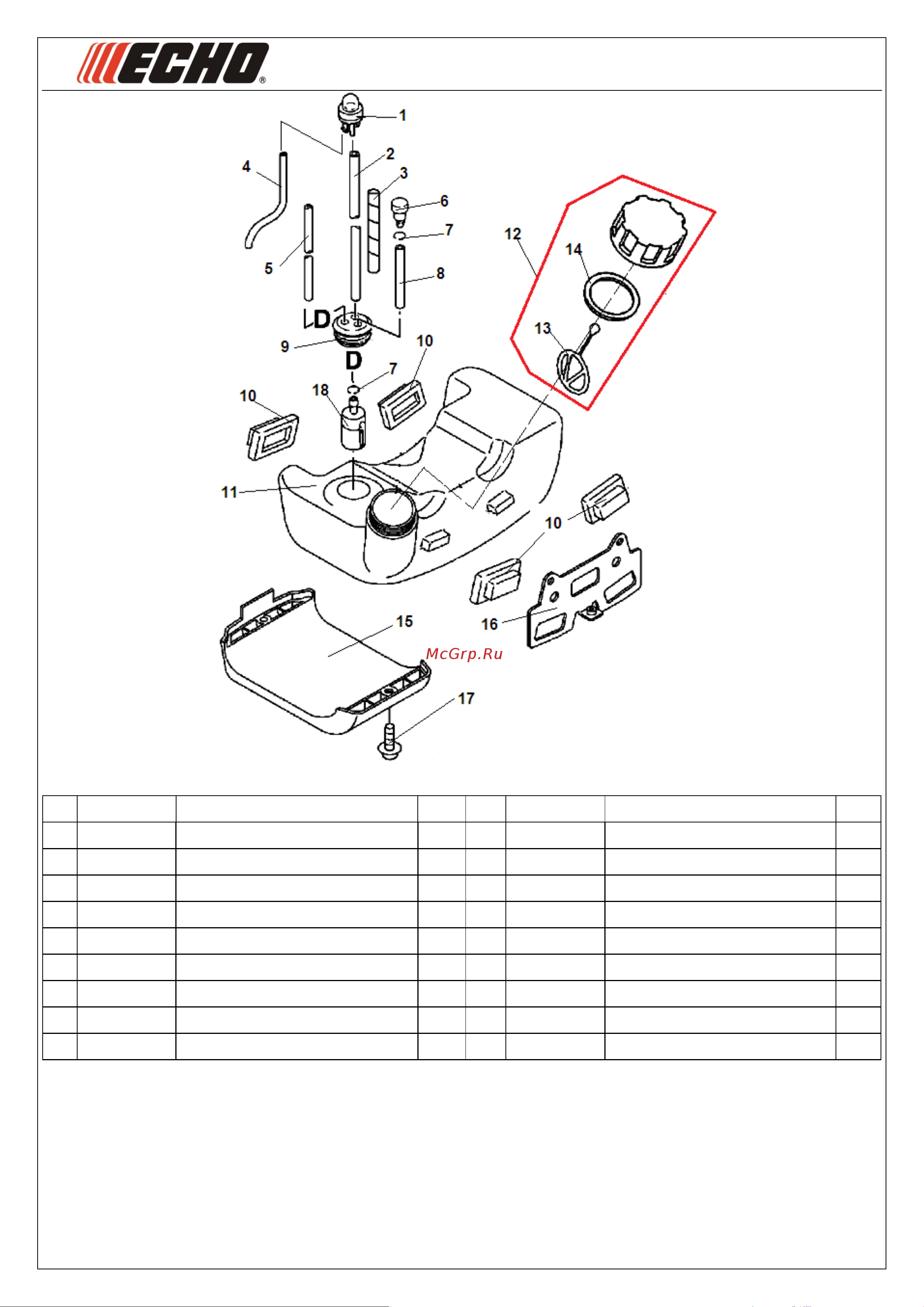 ECHO INCORPORATED ECHO SRM-335TES (деталировка) [4/8] Иллюстрированный каталог запасных часте
