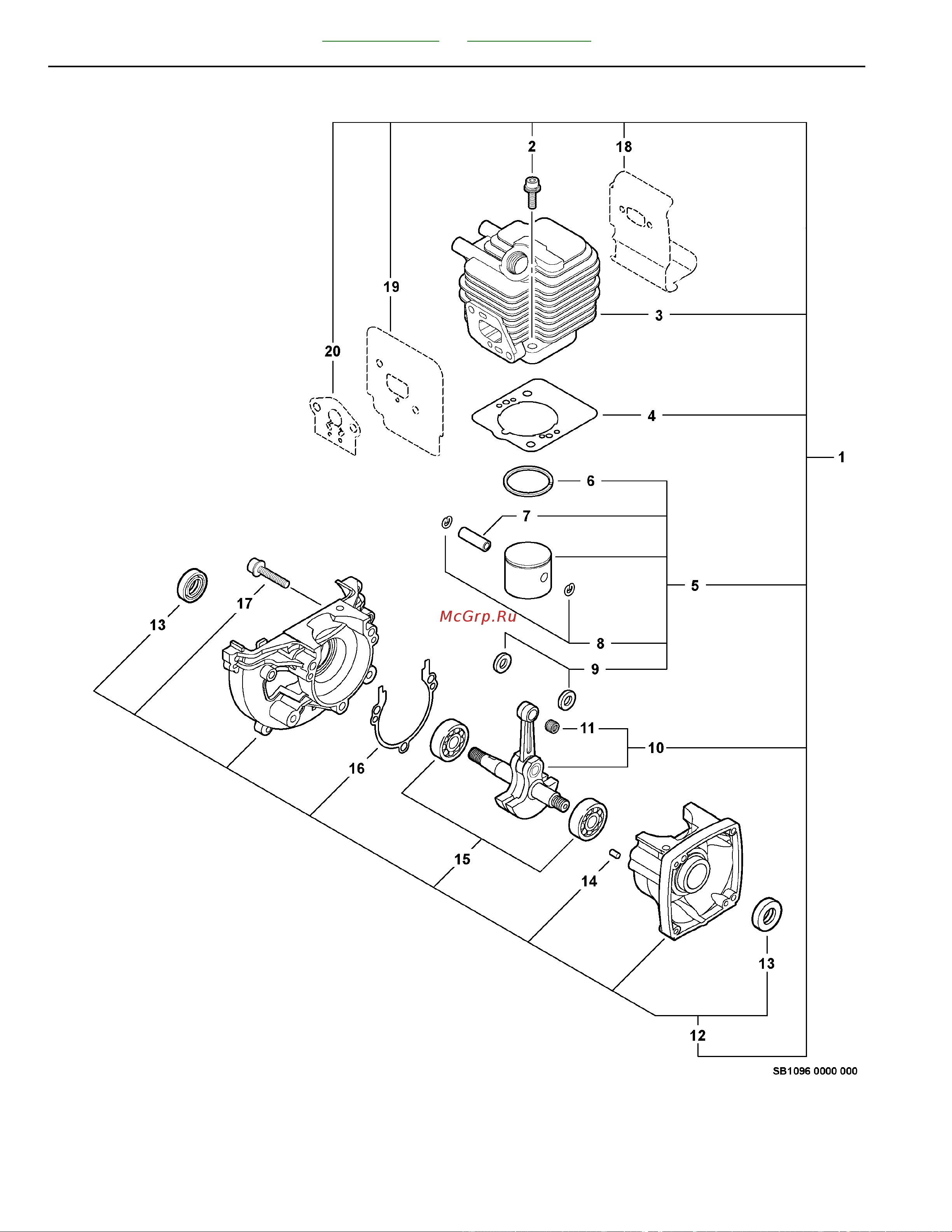 ECHO INCORPORATED ECHO PPT-235ES (деталировка) [18/42] Ppt 235es power pruner engine short block sb1096