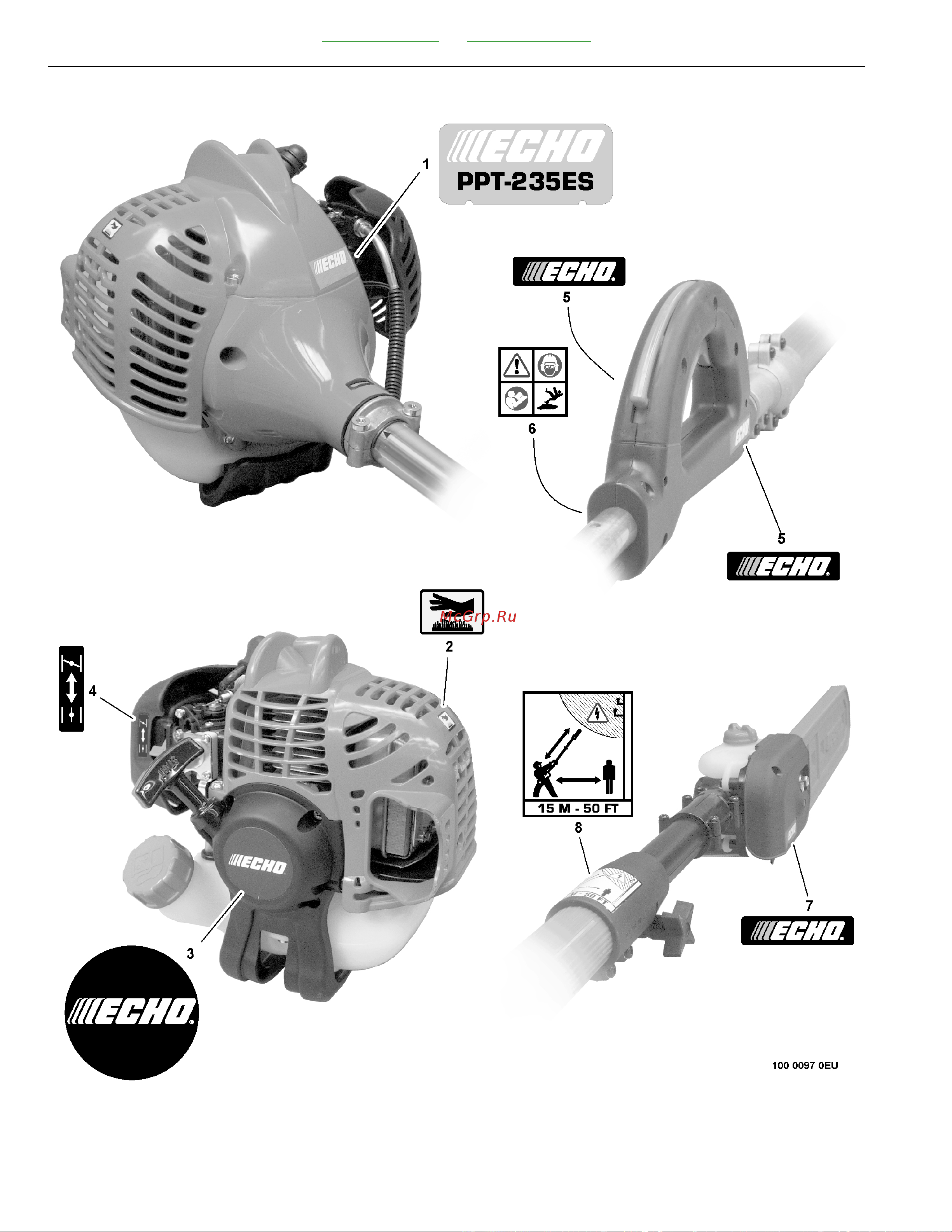 ECHO INCORPORATED ECHO PPT-235ES (деталировка) [32/42] Ppt 235es power pruner labels