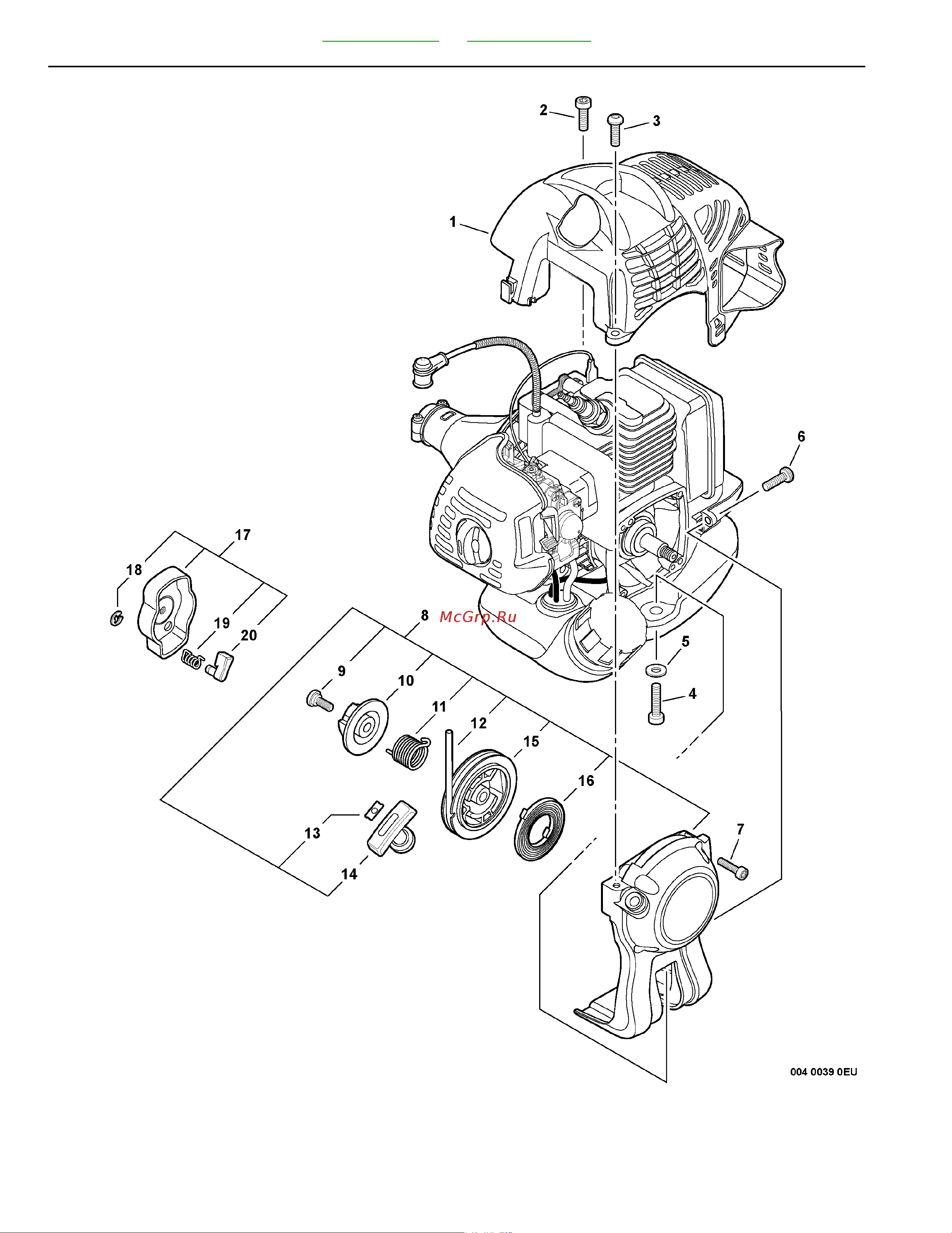 ECHO INCORPORATED ECHO PPT-235ES (деталировка) [4/42] Ppt 235es power pruner engine cover starter