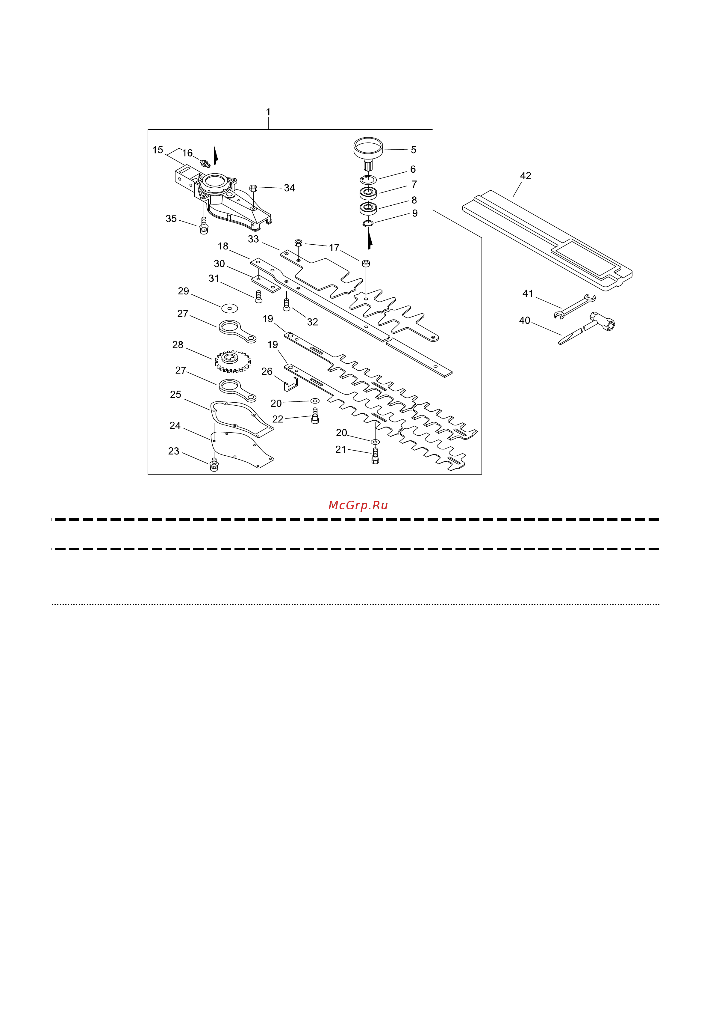 ECHO INCORPORATED ECHO HC-1500 (деталировка) [9/14] Gear case cutter