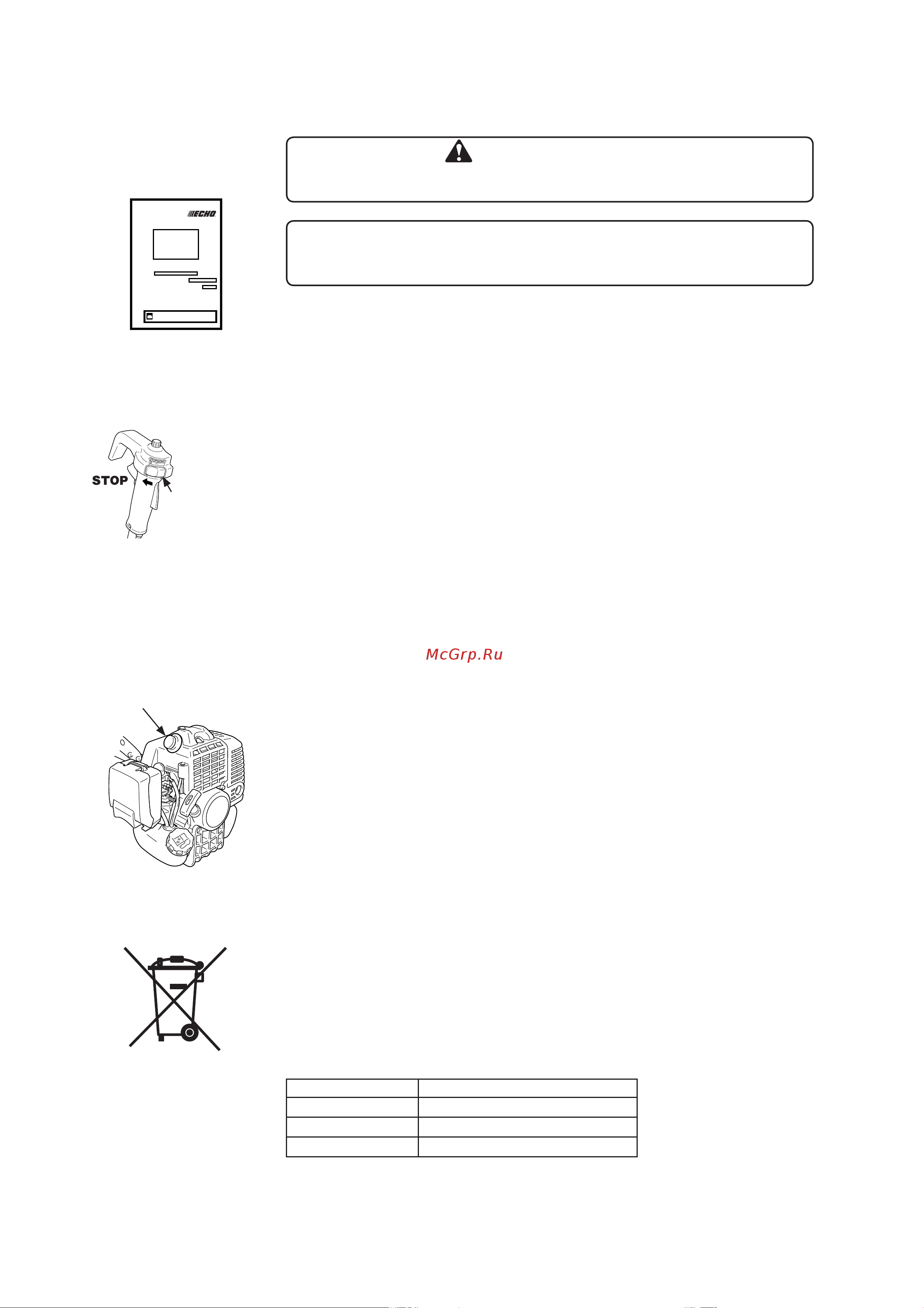 ECHO INCORPORATED ECHO SRM-4300R [22/24] Порядок утилизации