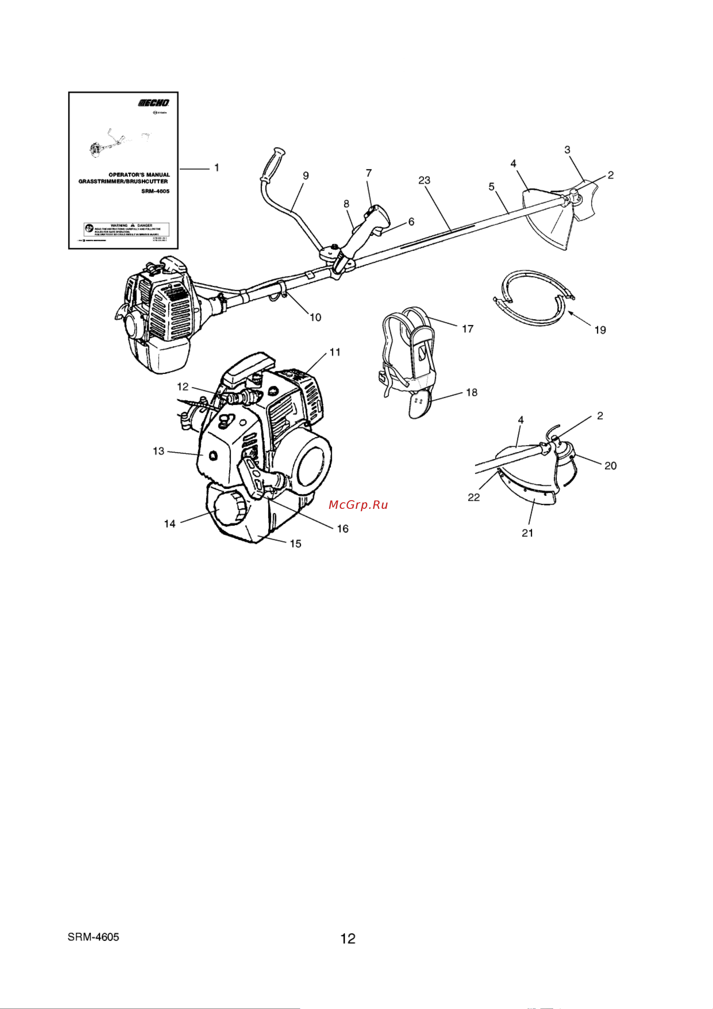 ECHO INCORPORATED ECHO SRM-4605 [12/26] Описание