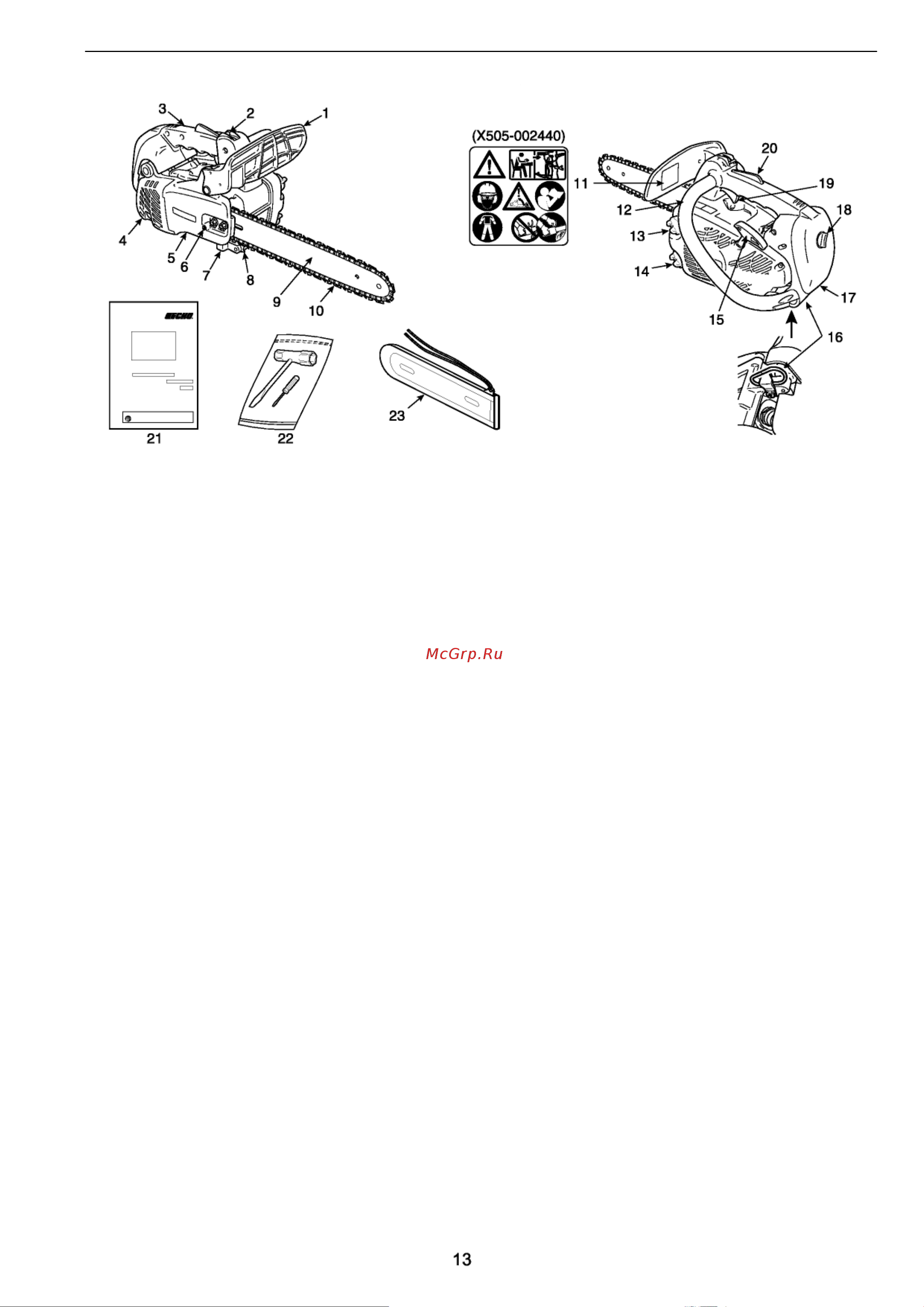 ECHO INCORPORATED ECHO CS-350TES [13/36] Описание
