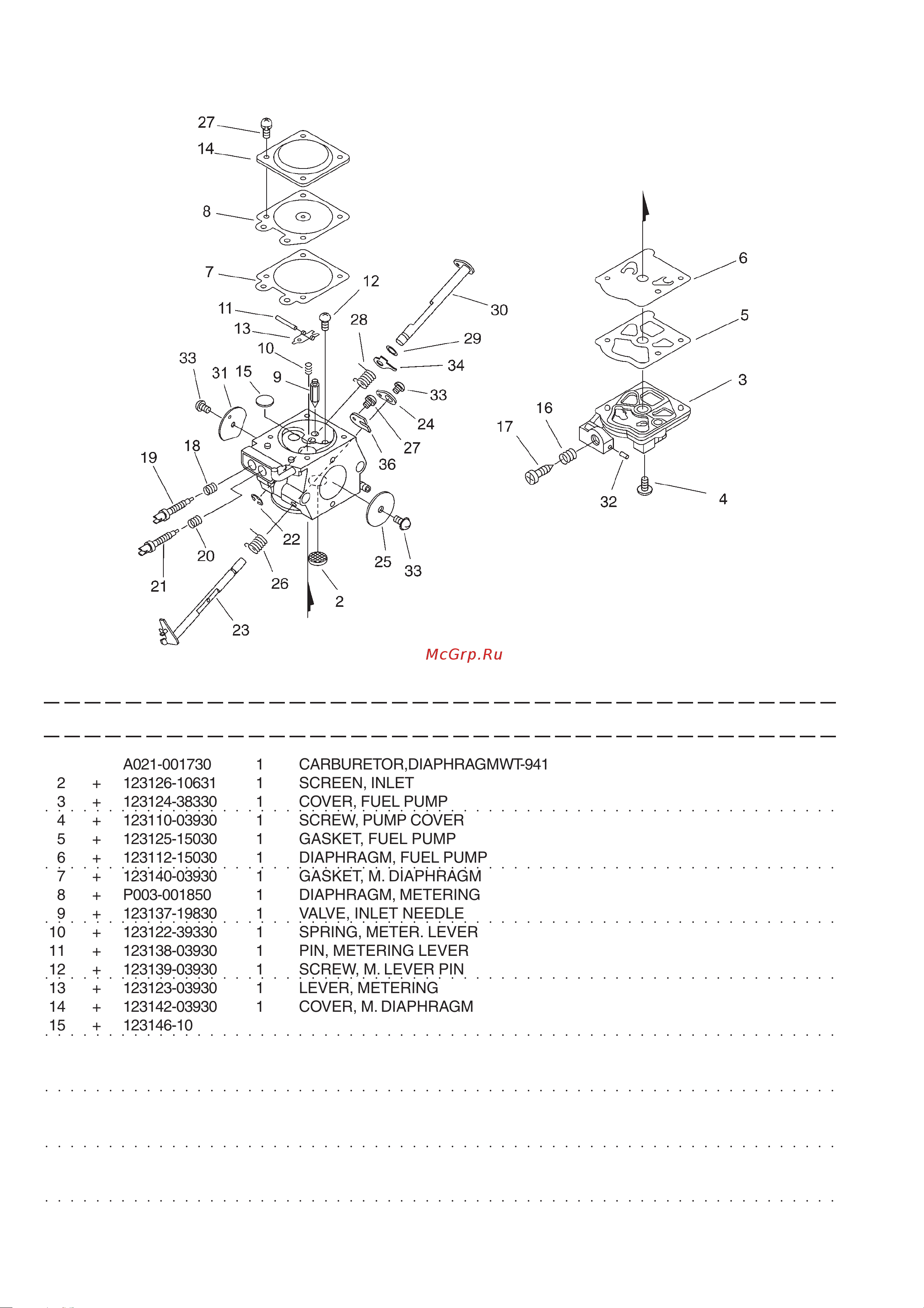 ECHO INCORPORATED ECHO CS-450 (деталировка) [11/16] Cs 450 7 carburettor