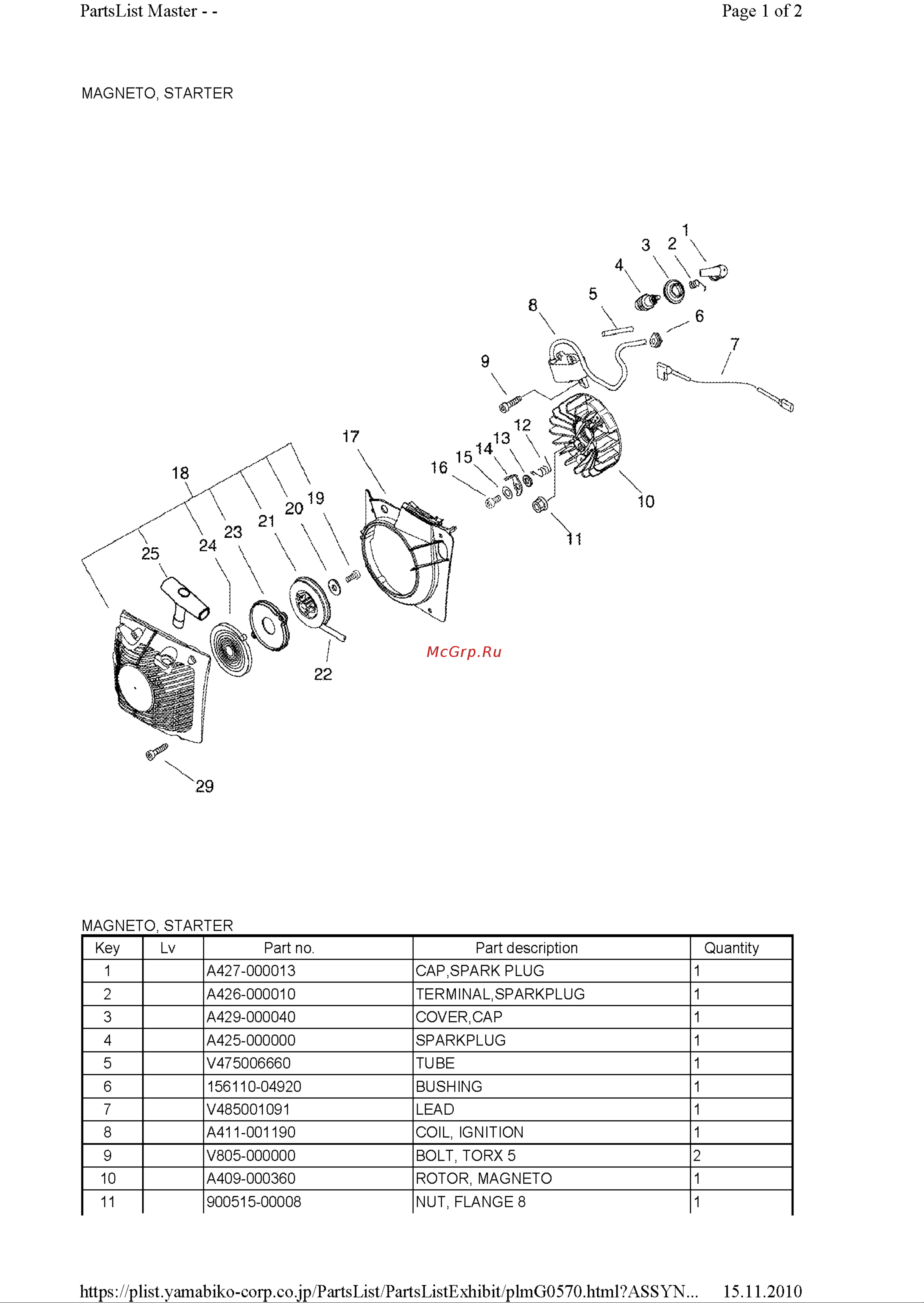 ECHO INCORPORATED ECHO CS-550 (деталировка) [6/18] Pl 2010 11 15 3