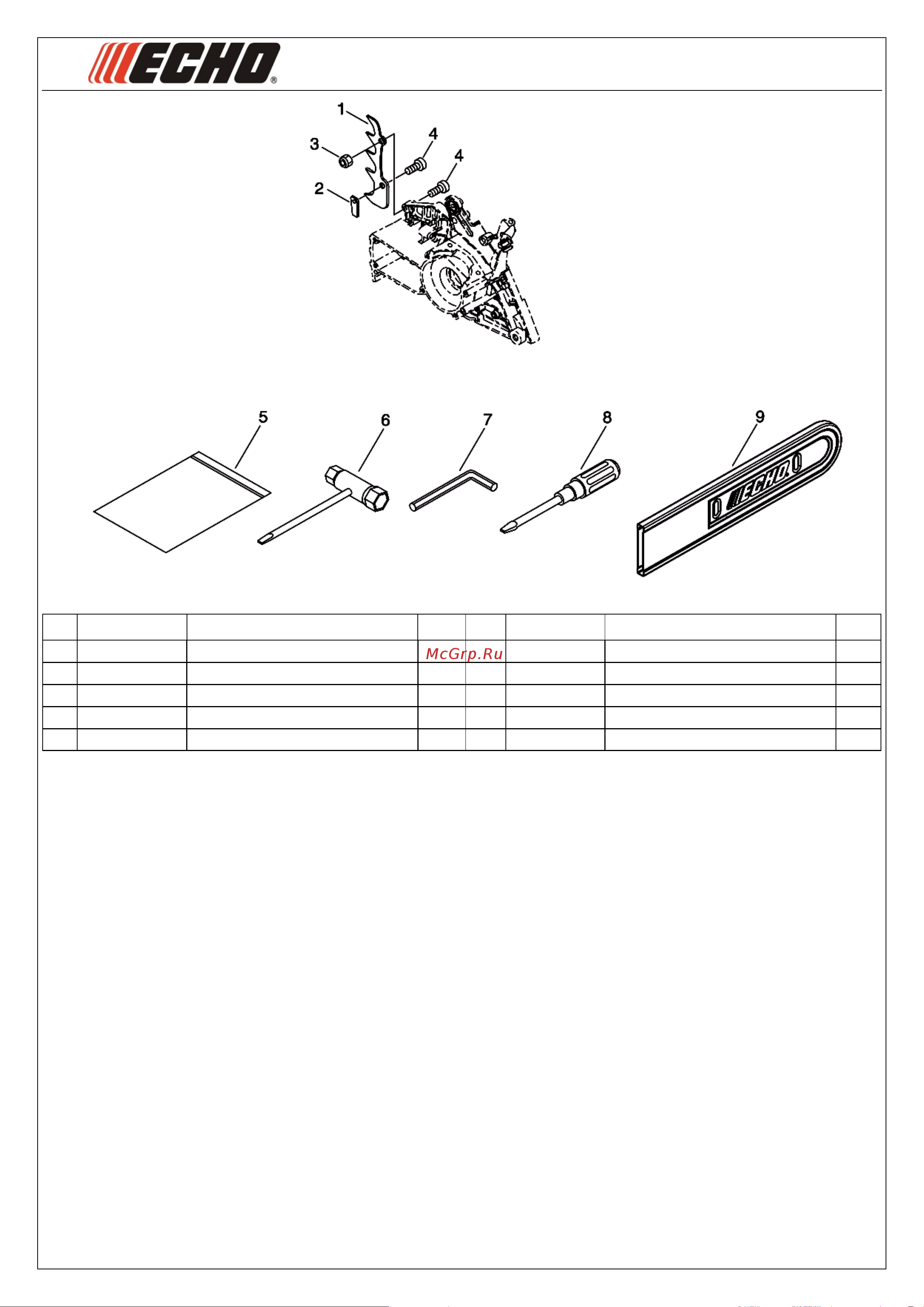 ECHO INCORPORATED ECHO CS-620SX (деталировка) [6/7] Иллюстрированный каталог запасных часте
