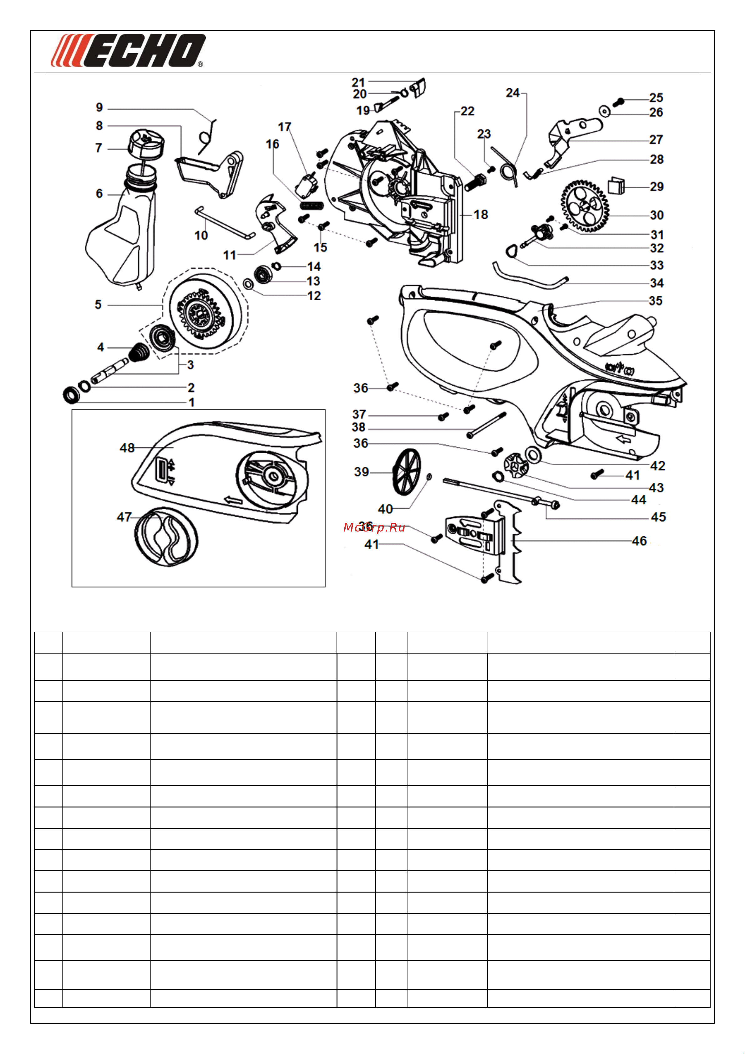 ECHO INCORPORATED ECHO CS-2000 (деталировка) [2/3] Иллюстрированный каталог запасных часте
