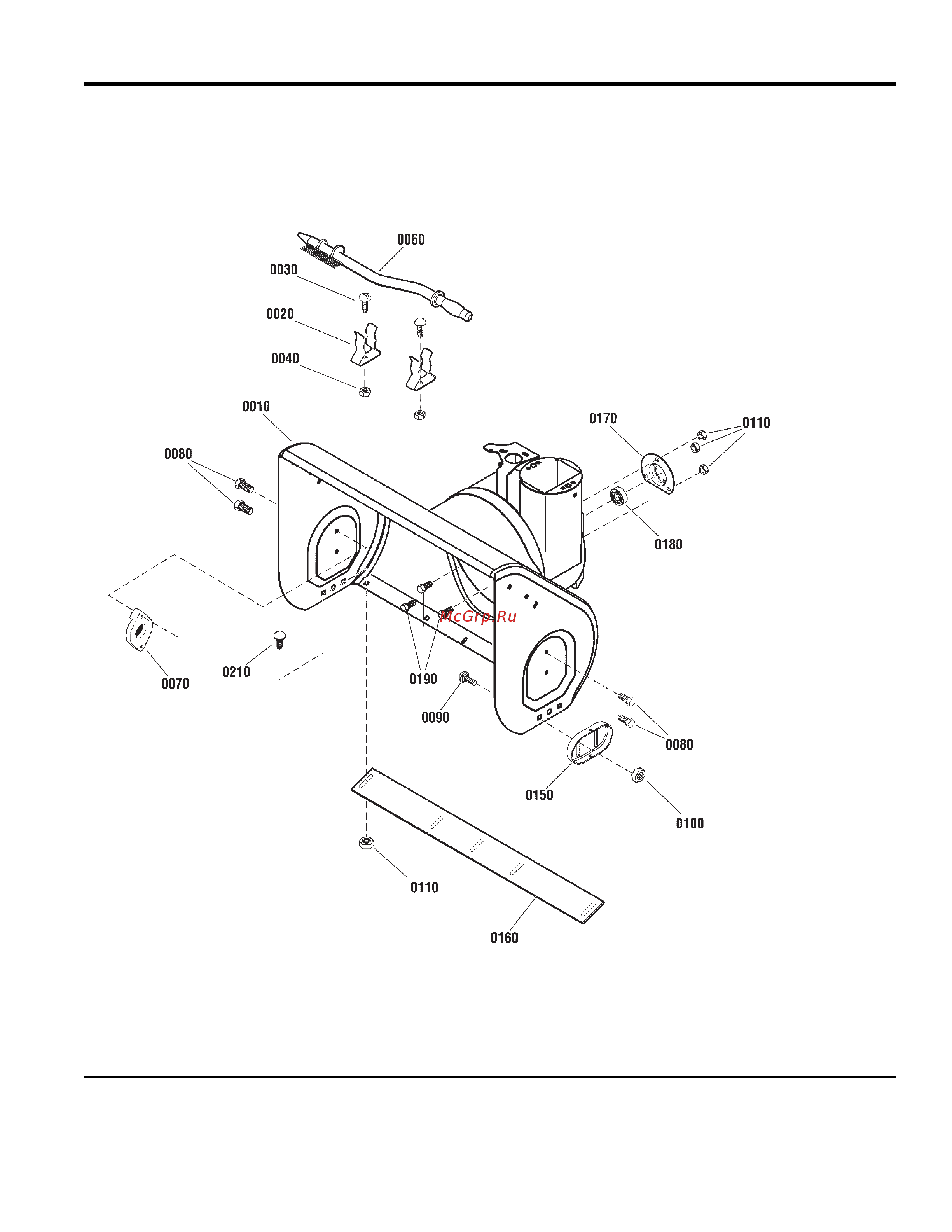 Champion ST1074BS - деталировка [12/28] Auger housing group