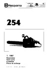 Husqvarna 254 (1987) parts Руководство по эксплуатации