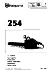 Husqvarna 254 (1988) parts Руководство по эксплуатации