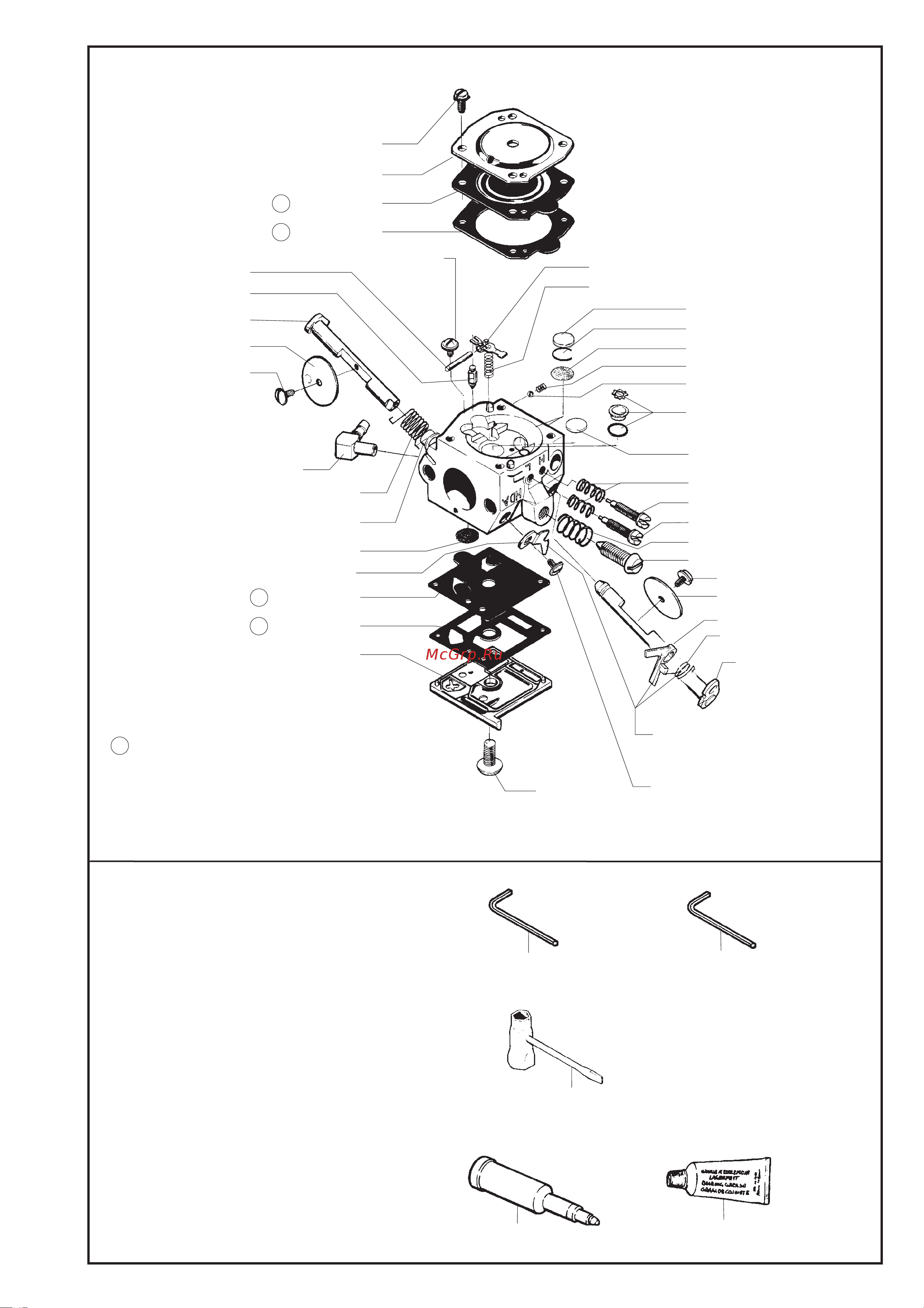 Husqvarna 254 (1999) parts [6/8] Walbro hda 35b