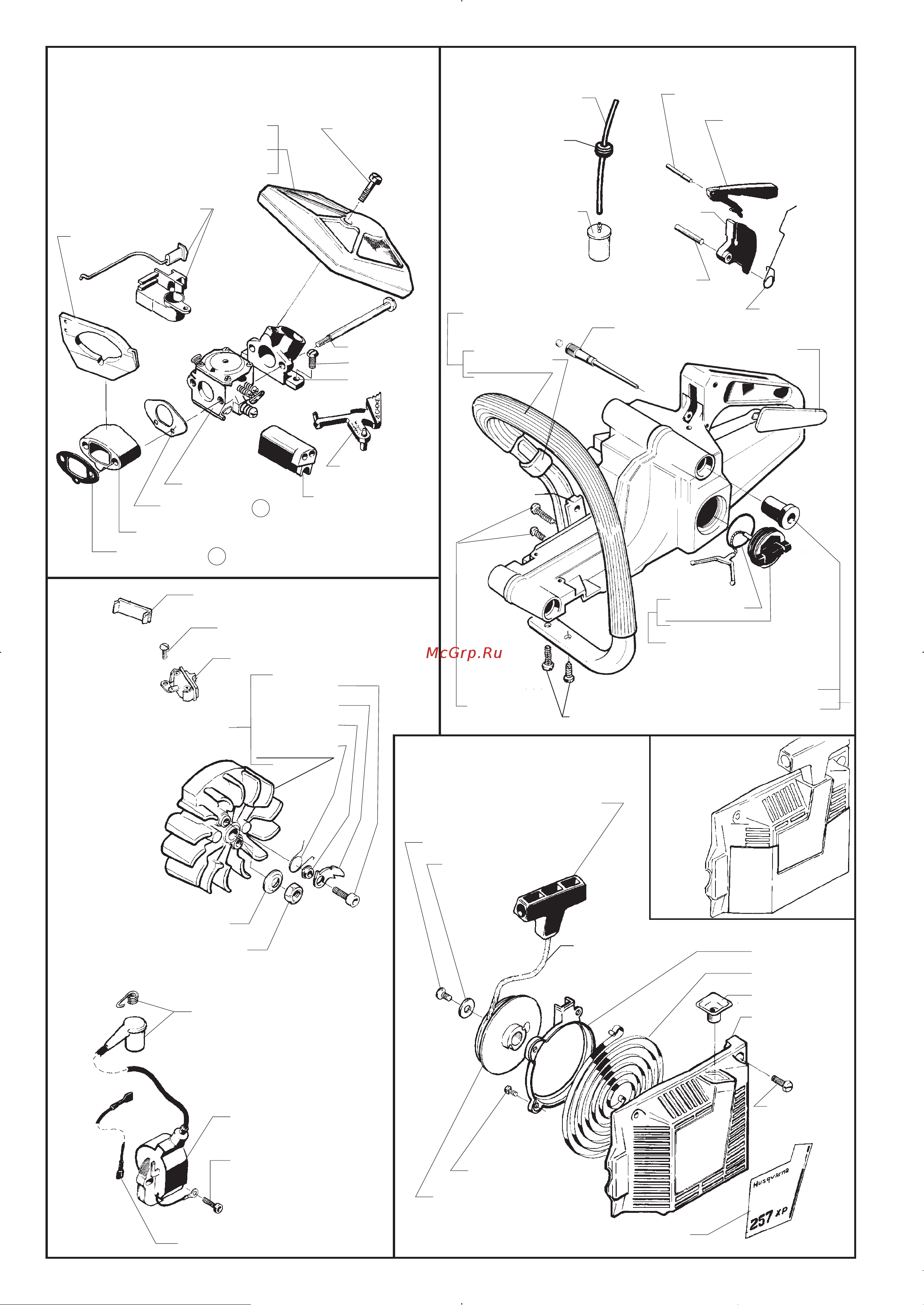 Husqvarna 257 (1998) parts Руководство по эксплуатации онлайн [4/7] 770745