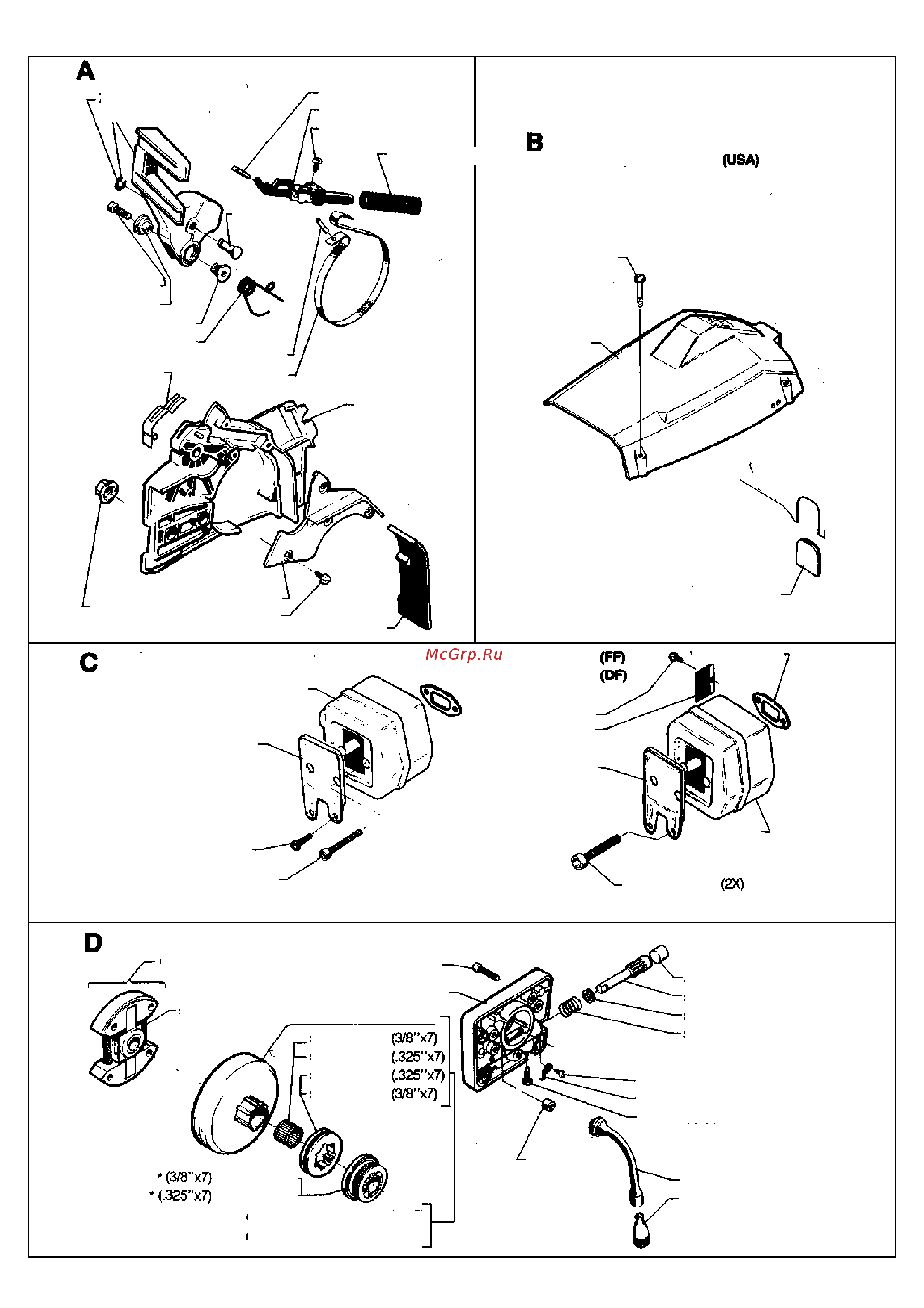 Husqvarna 257 (1994) parts Руководство по эксплуатации онлайн [2/6] 770746