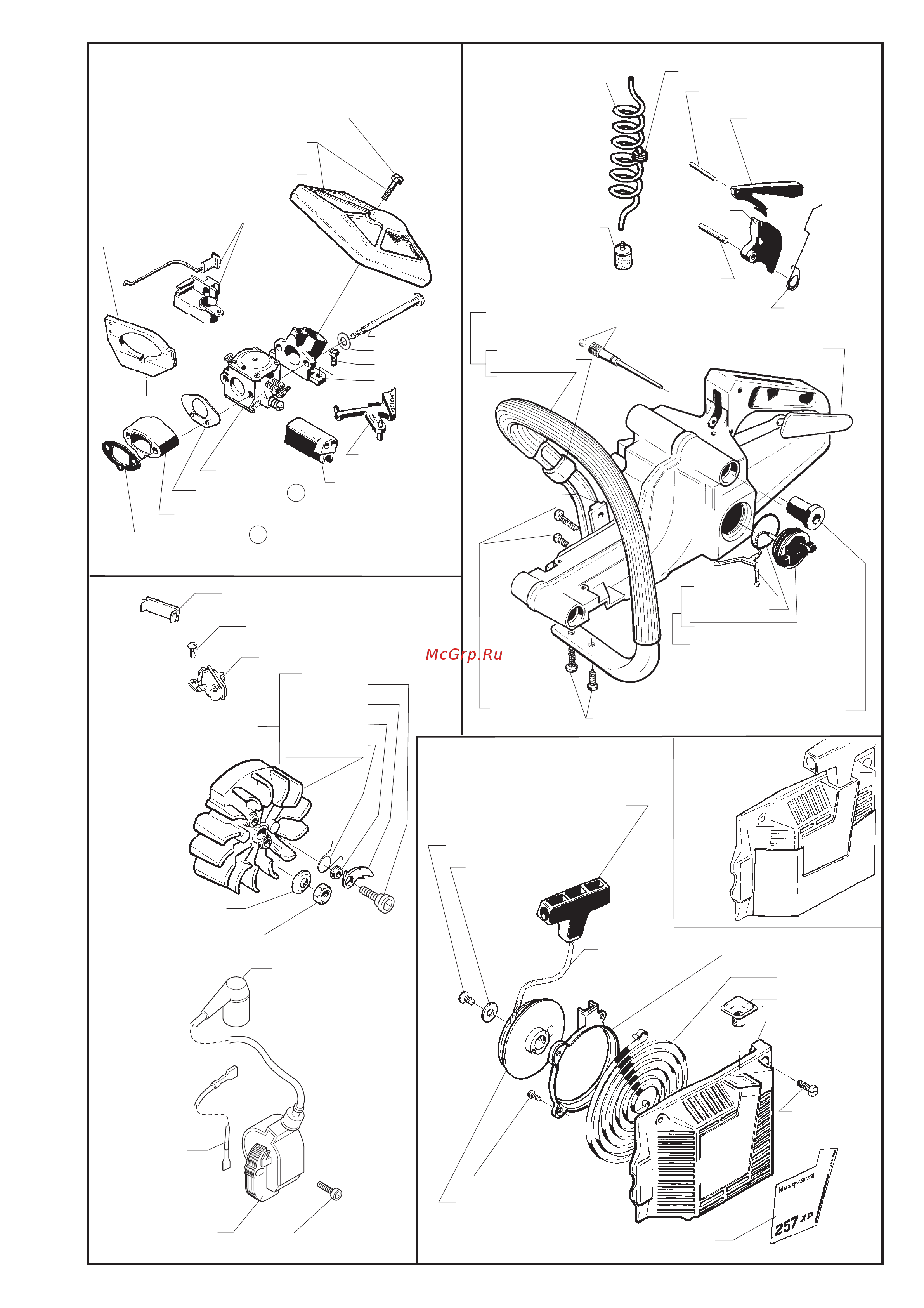 Husqvarna 257 (1999) parts Руководство по эксплуатации онлайн [4/6] 770747