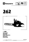Husqvarna 262 (1990) parts Руководство по эксплуатации