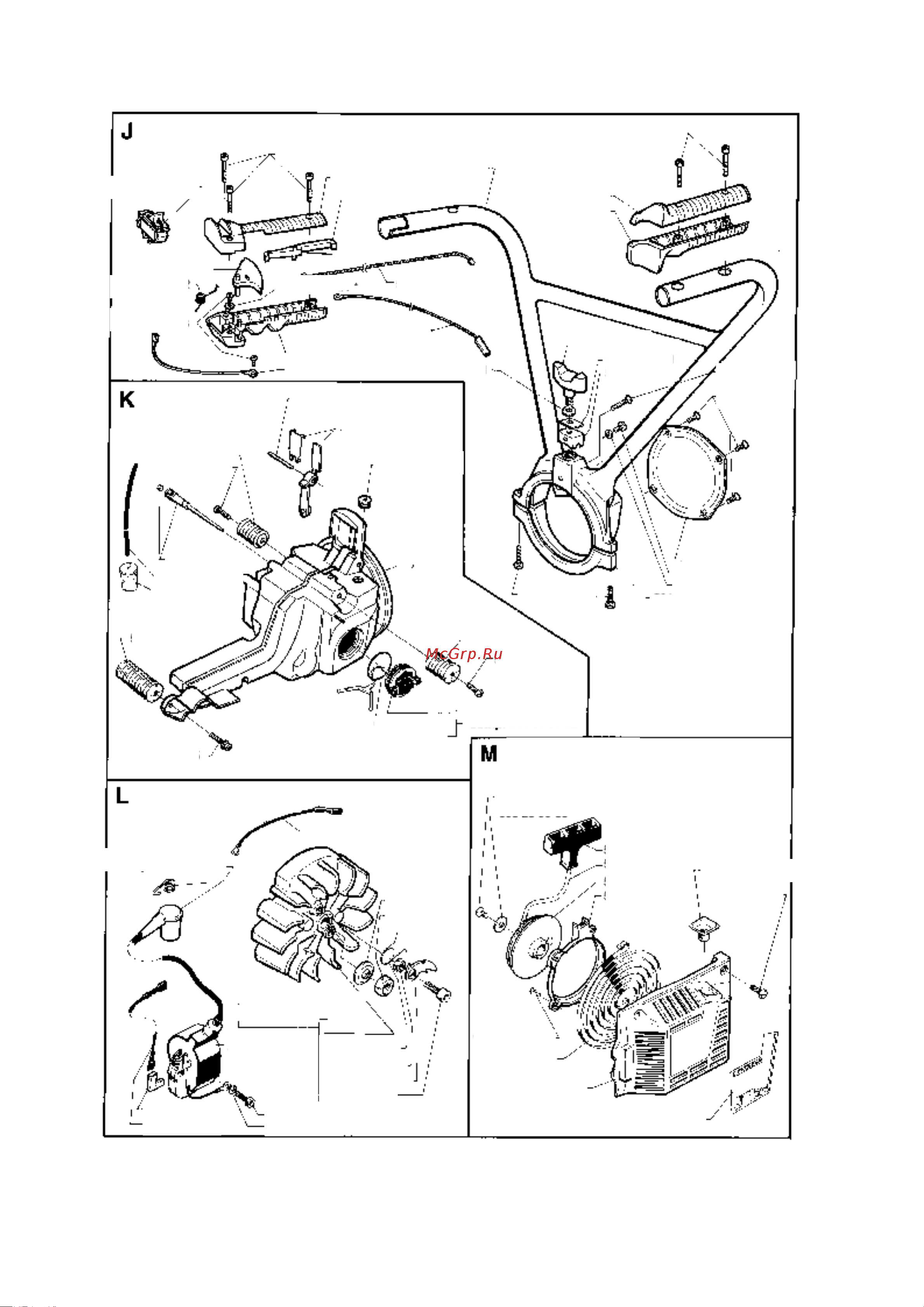 Husqvarna 262 XPH (1993) parts [4/6] 61 98 10