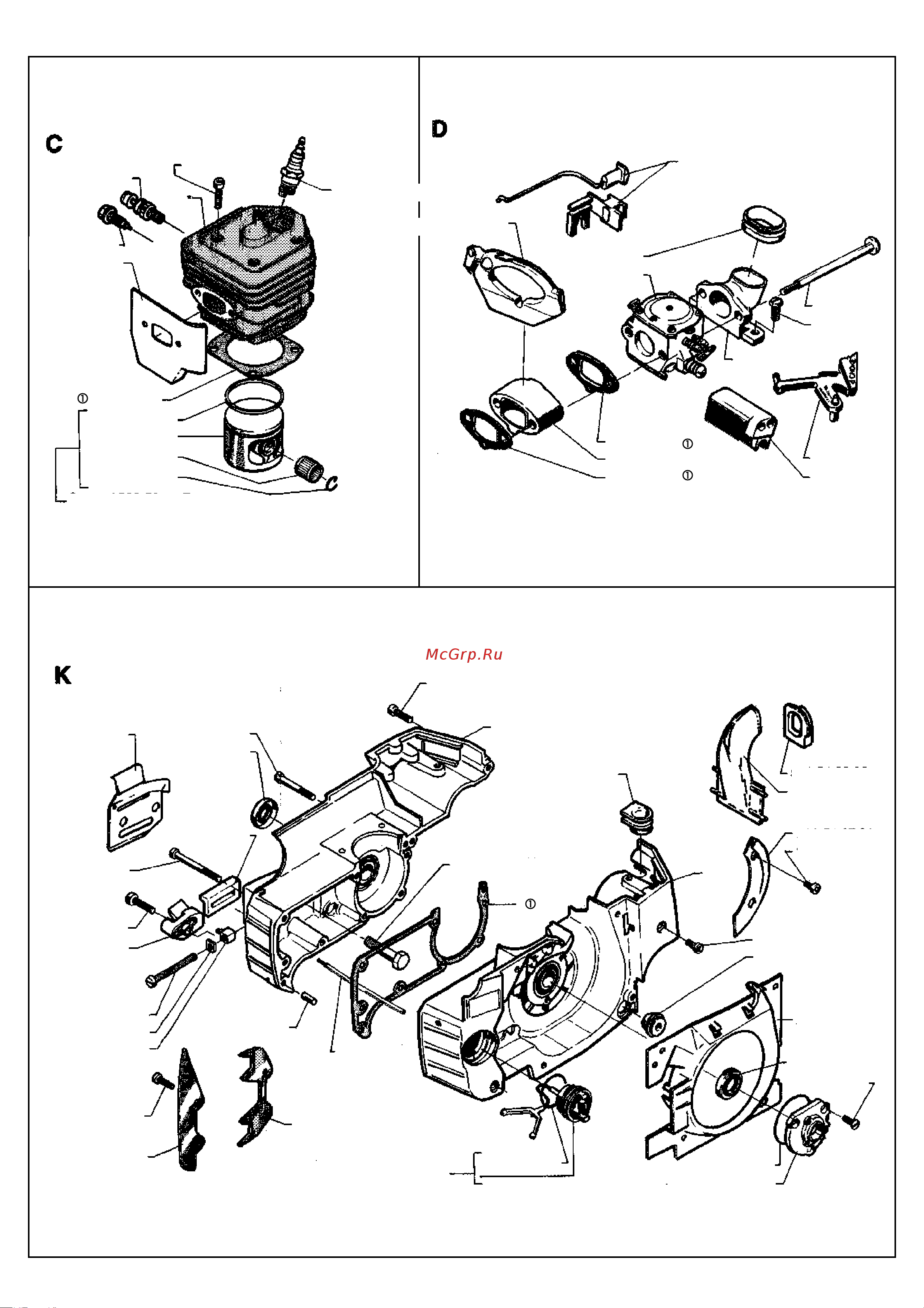 Husqvarna 262 (1994) parts Руководство по эксплуатации онлайн [2/8] 770750